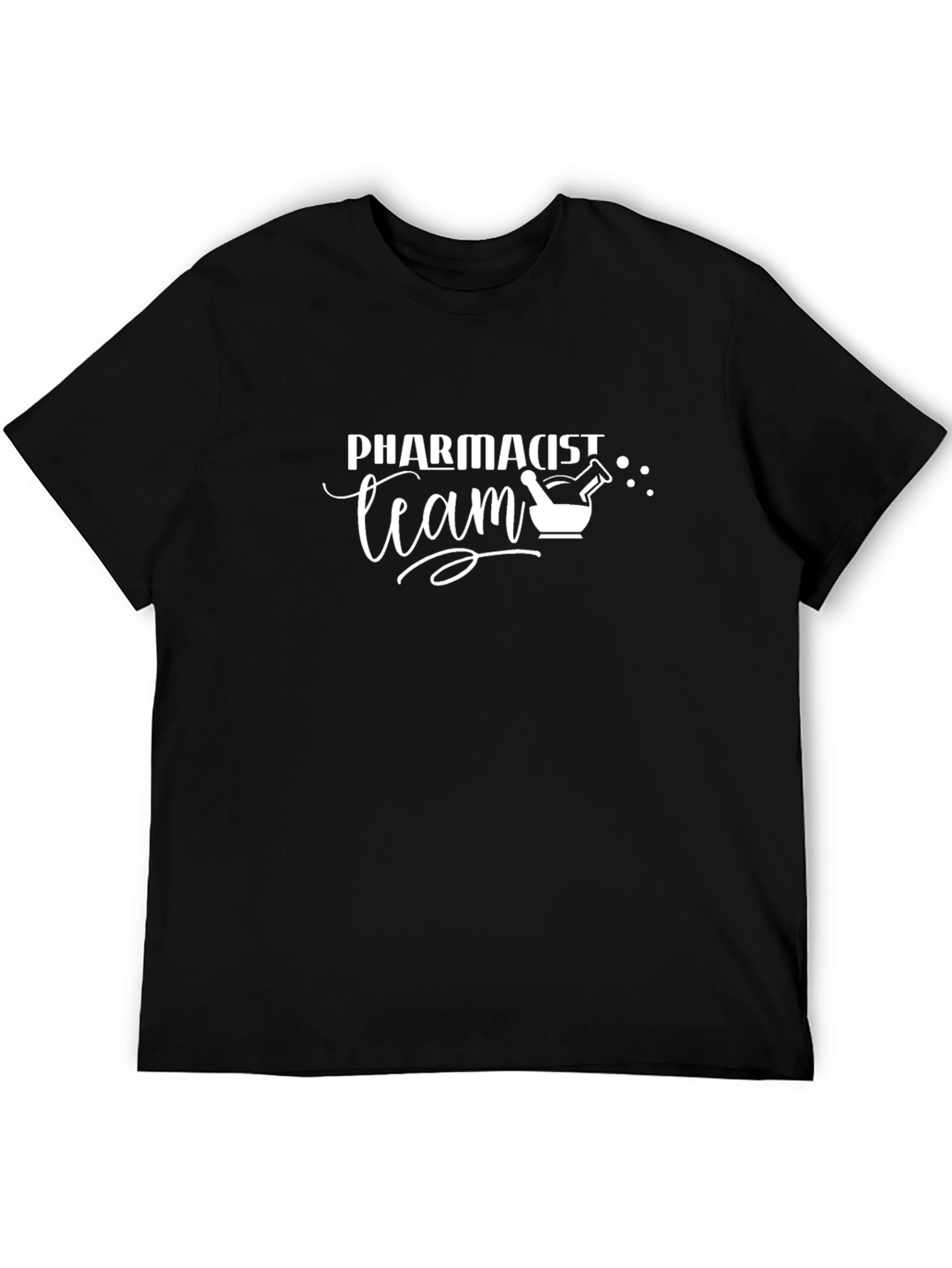 Pharmacist Team T-Shirt - Black Crew Neck Tee