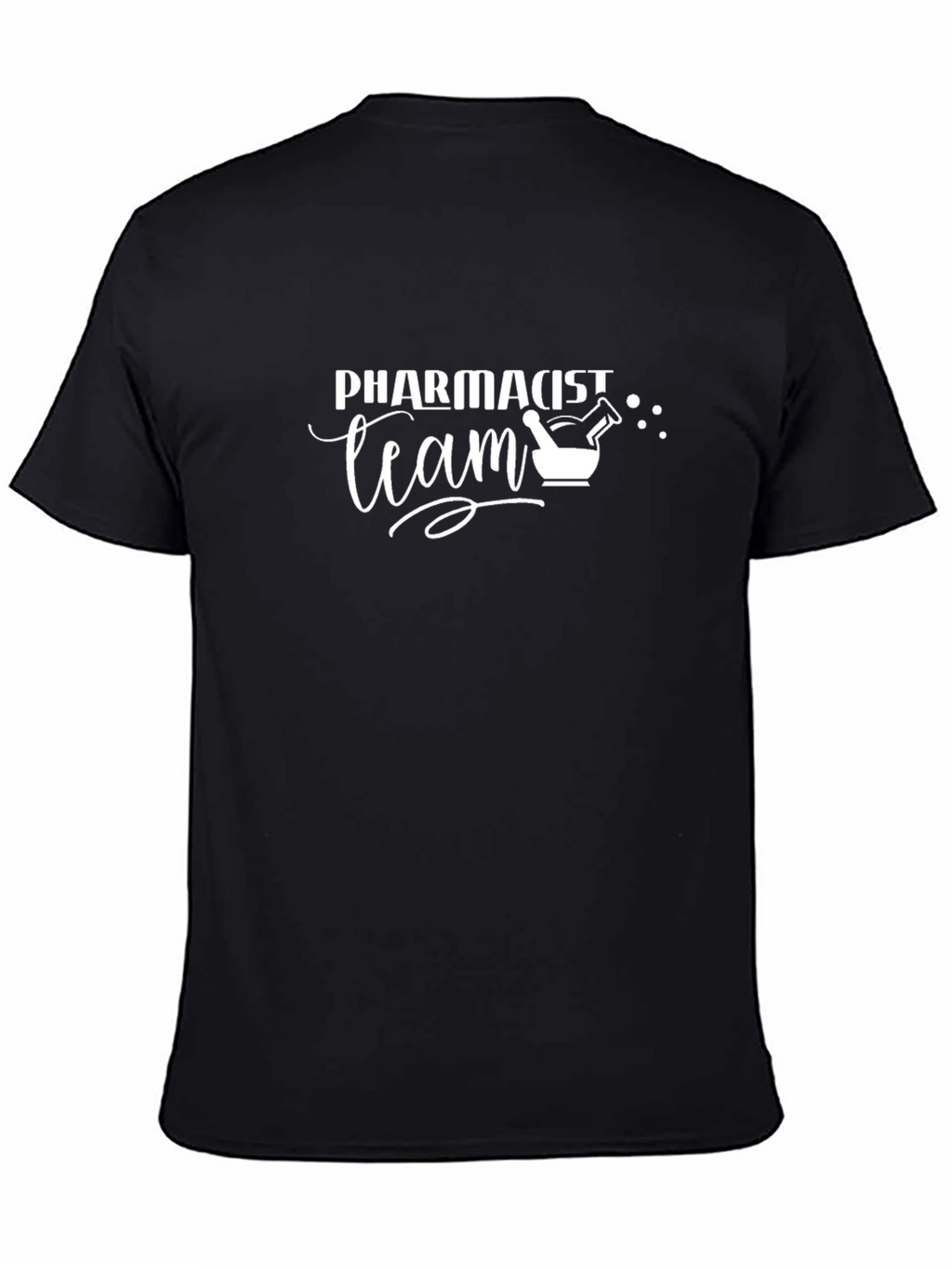 Pharmacist Team T-Shirt - Black Crew Neck Tee