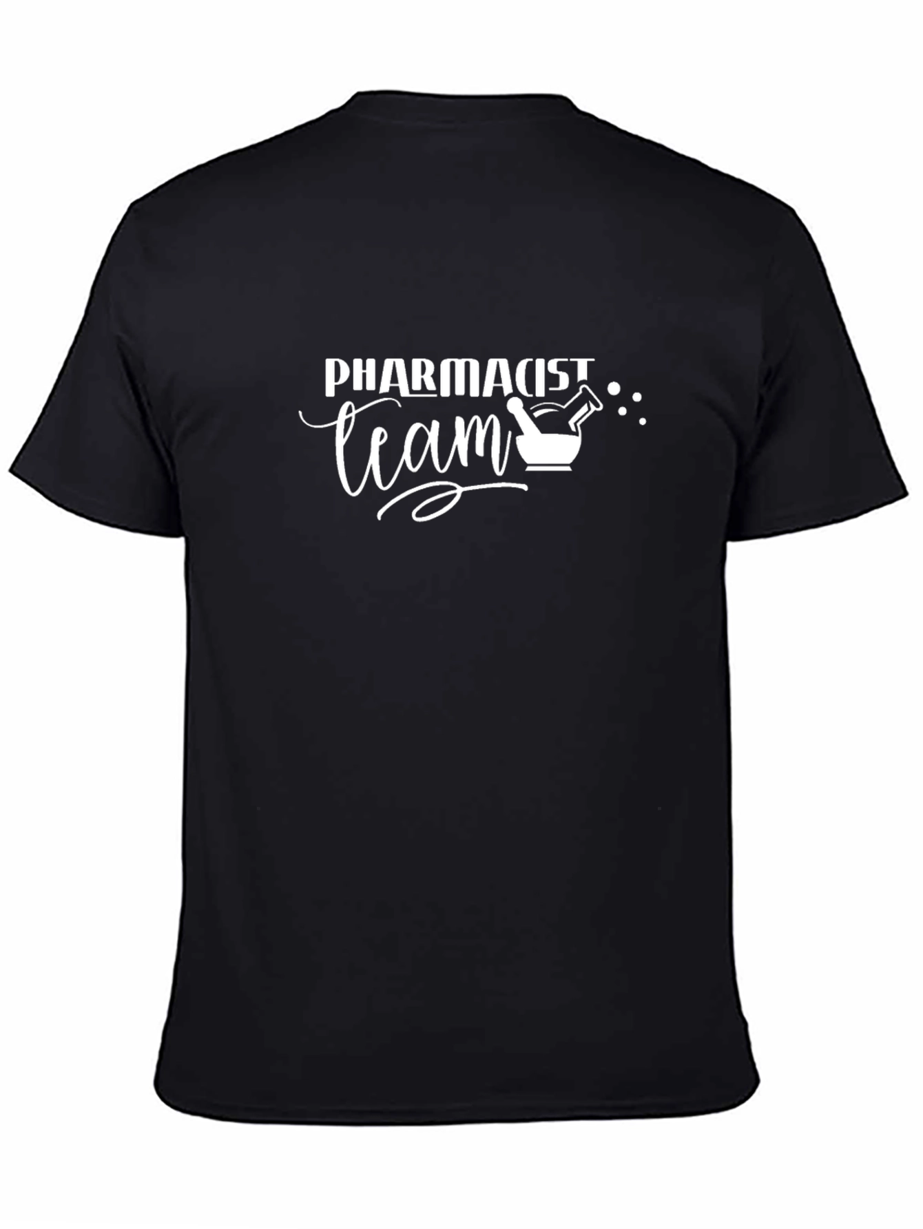 Pharmacist Team T-Shirt - Black Crew Neck Tee