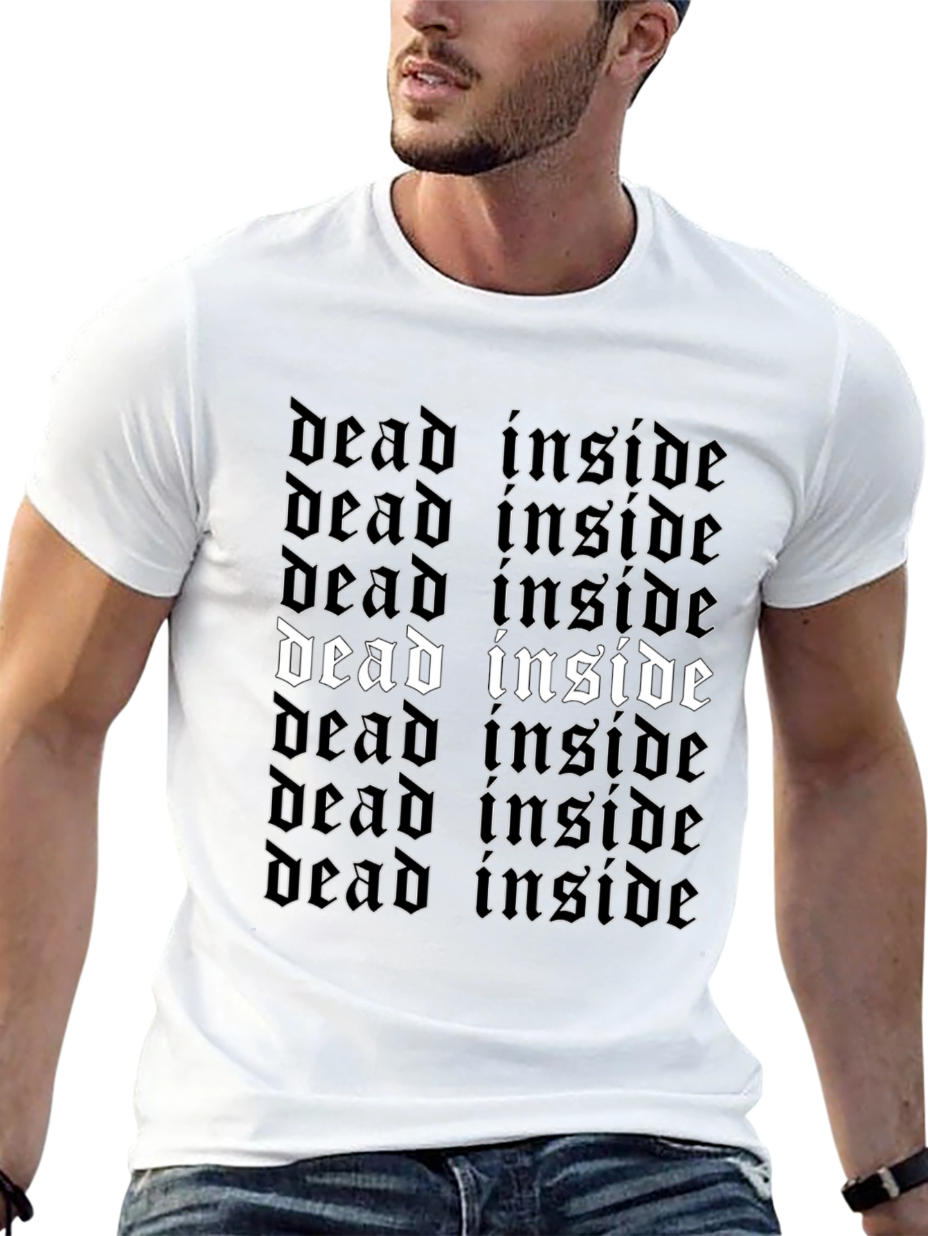 Dead Inside Gothic T-Shirt - Edgy Style
