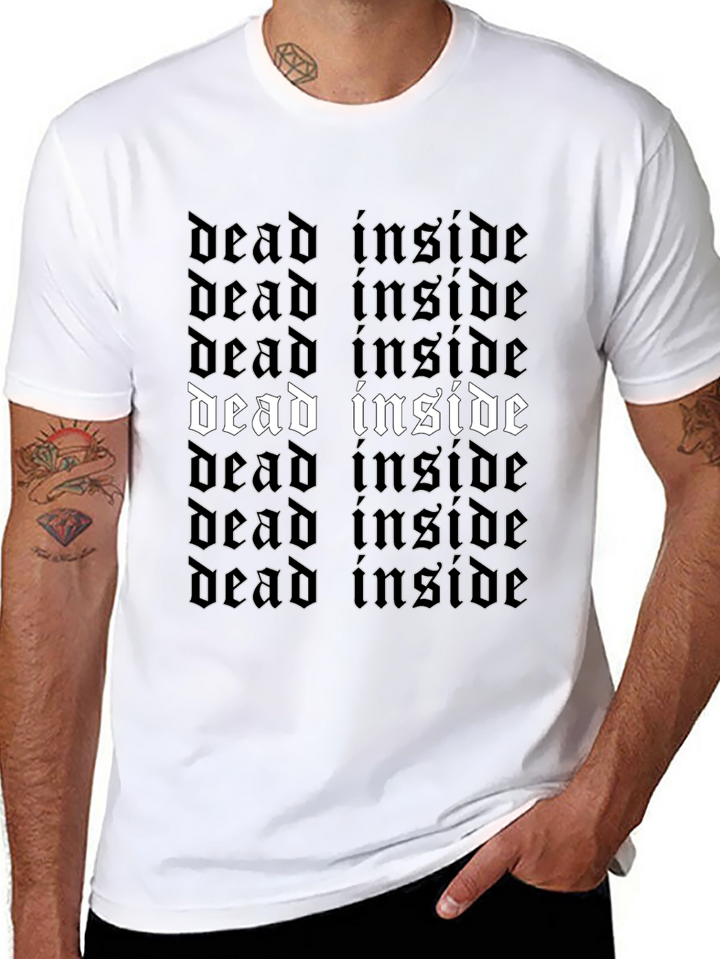 Dead Inside Gothic T-Shirt - Edgy Style