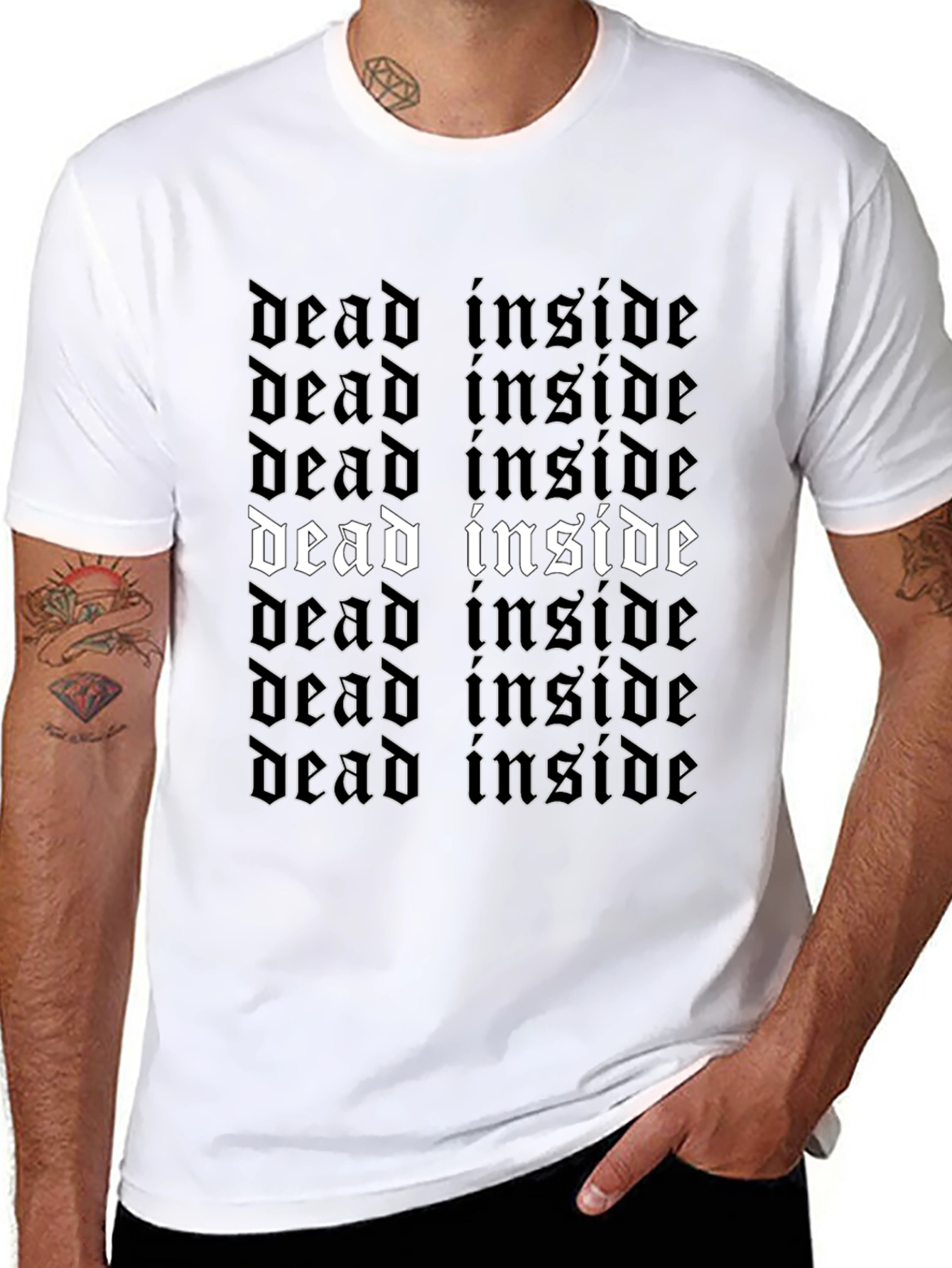 Dead Inside Gothic T-Shirt - Edgy Style