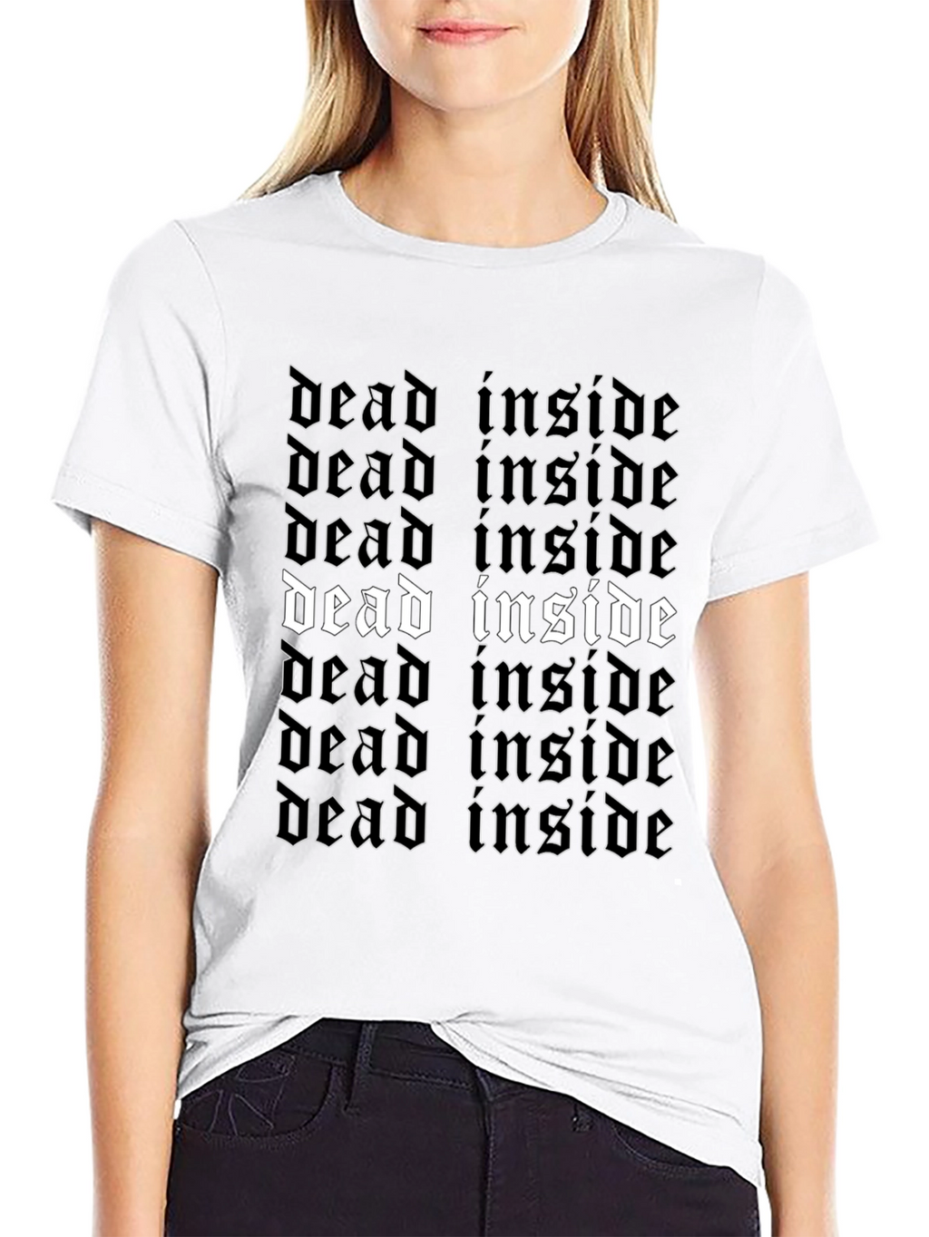 Dead Inside Gothic T-Shirt - Edgy Style