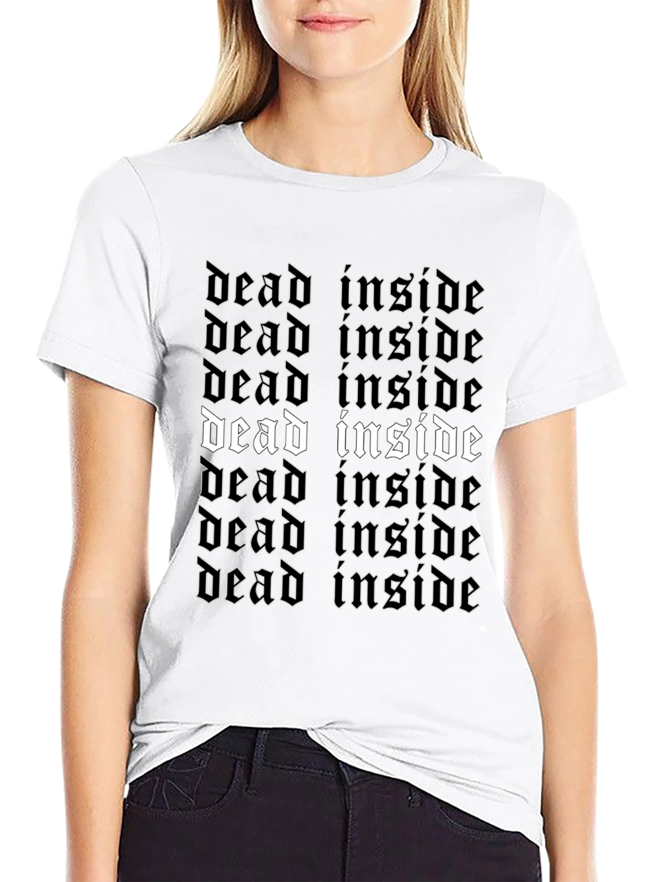 Dead Inside Gothic T-Shirt - Edgy Style