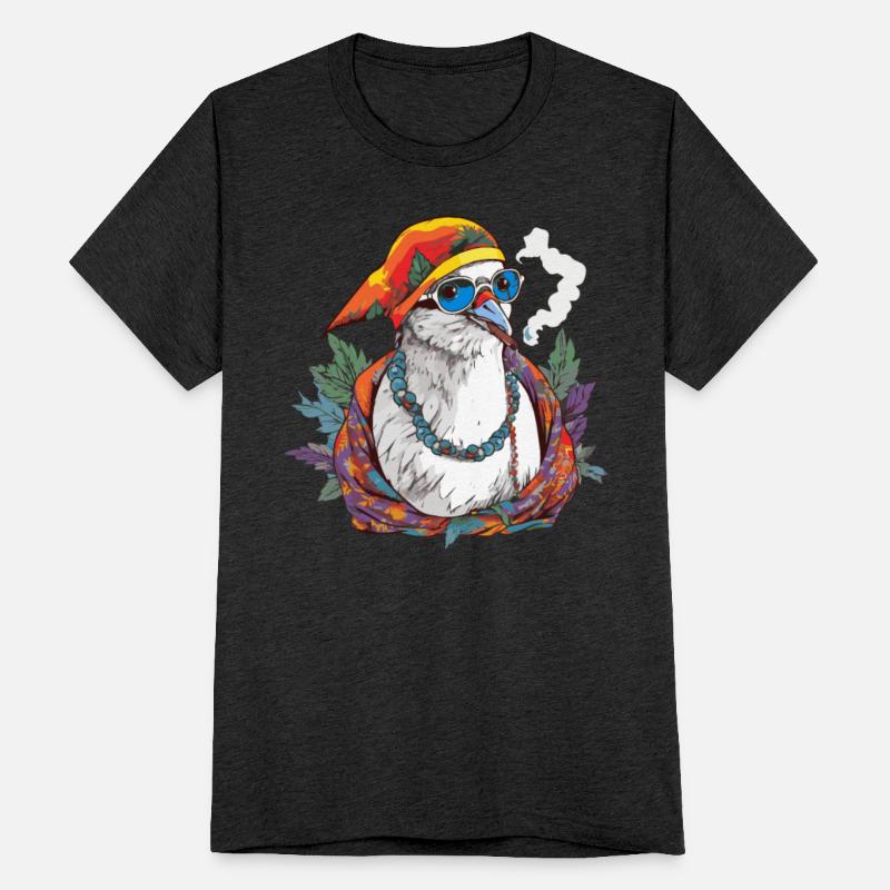 Peace Dove With Joint In The Beak, Hippie Glasses,