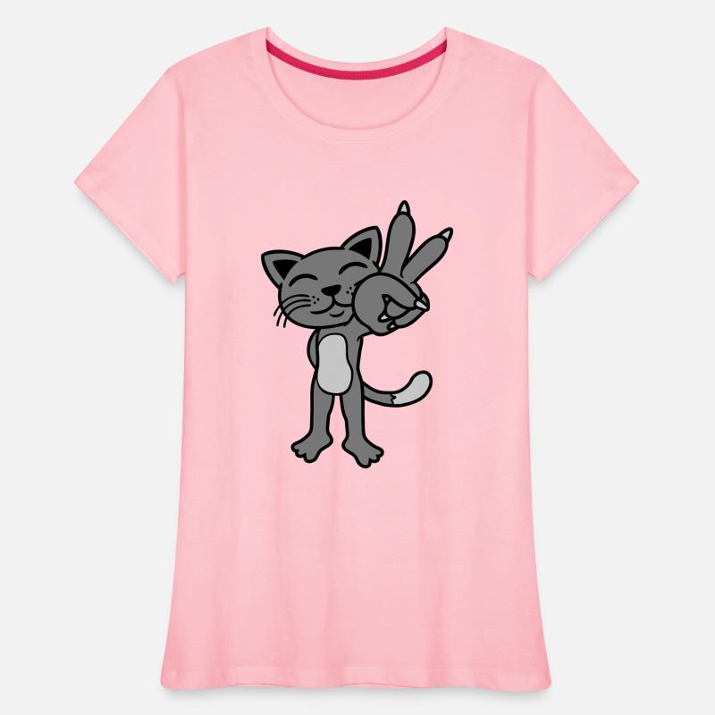 Peace sign standing cat