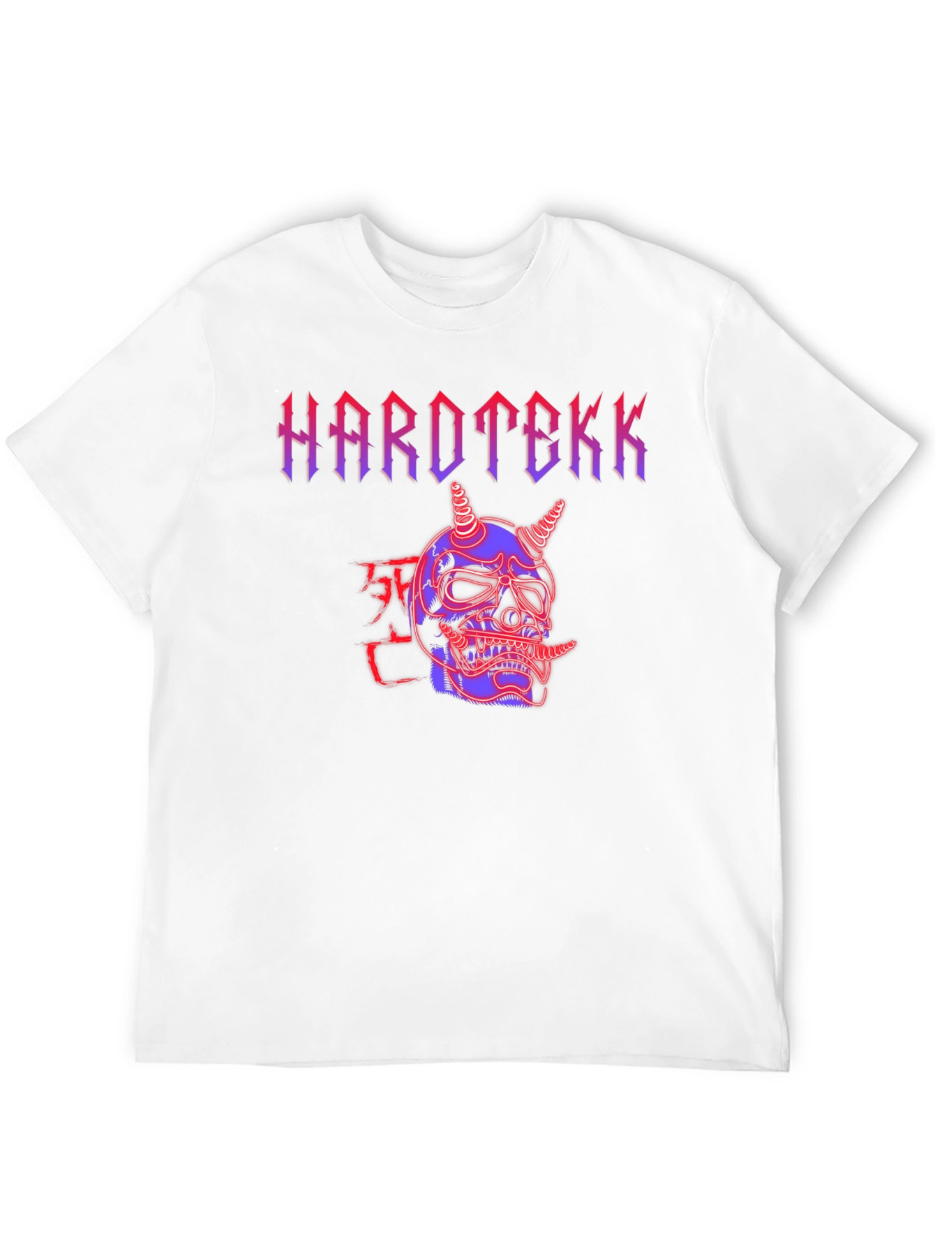 Hardtekk Oni Mask Graphic Tee - Edgy Streetwear