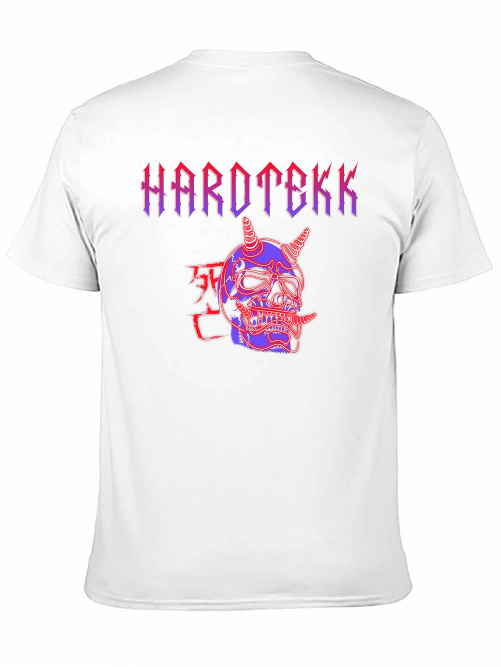 Hardtekk Oni Mask Graphic Tee - Edgy Streetwear