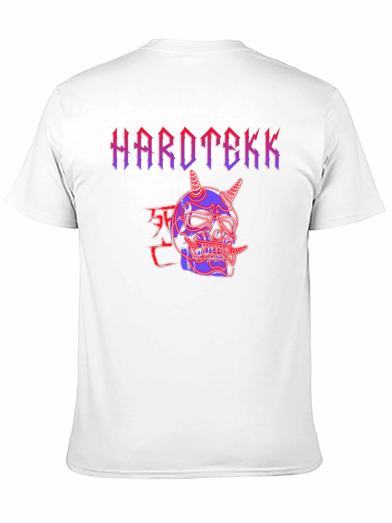 Hardtekk Oni Mask Graphic Tee - Edgy Streetwear