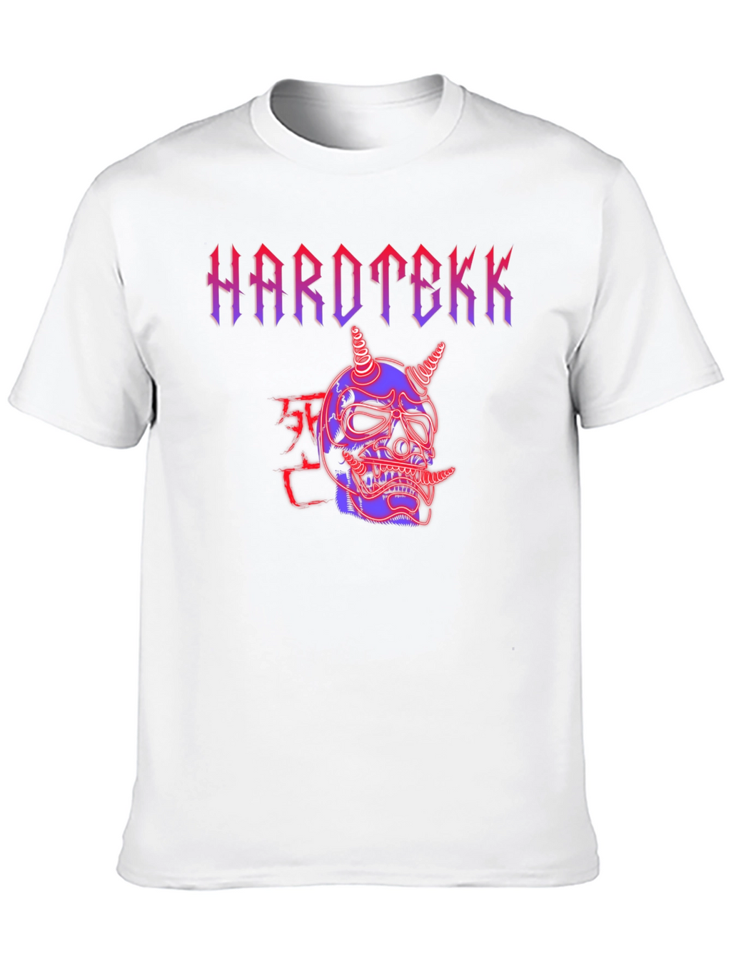 Hardtekk Oni Mask Graphic Tee - Edgy Streetwear