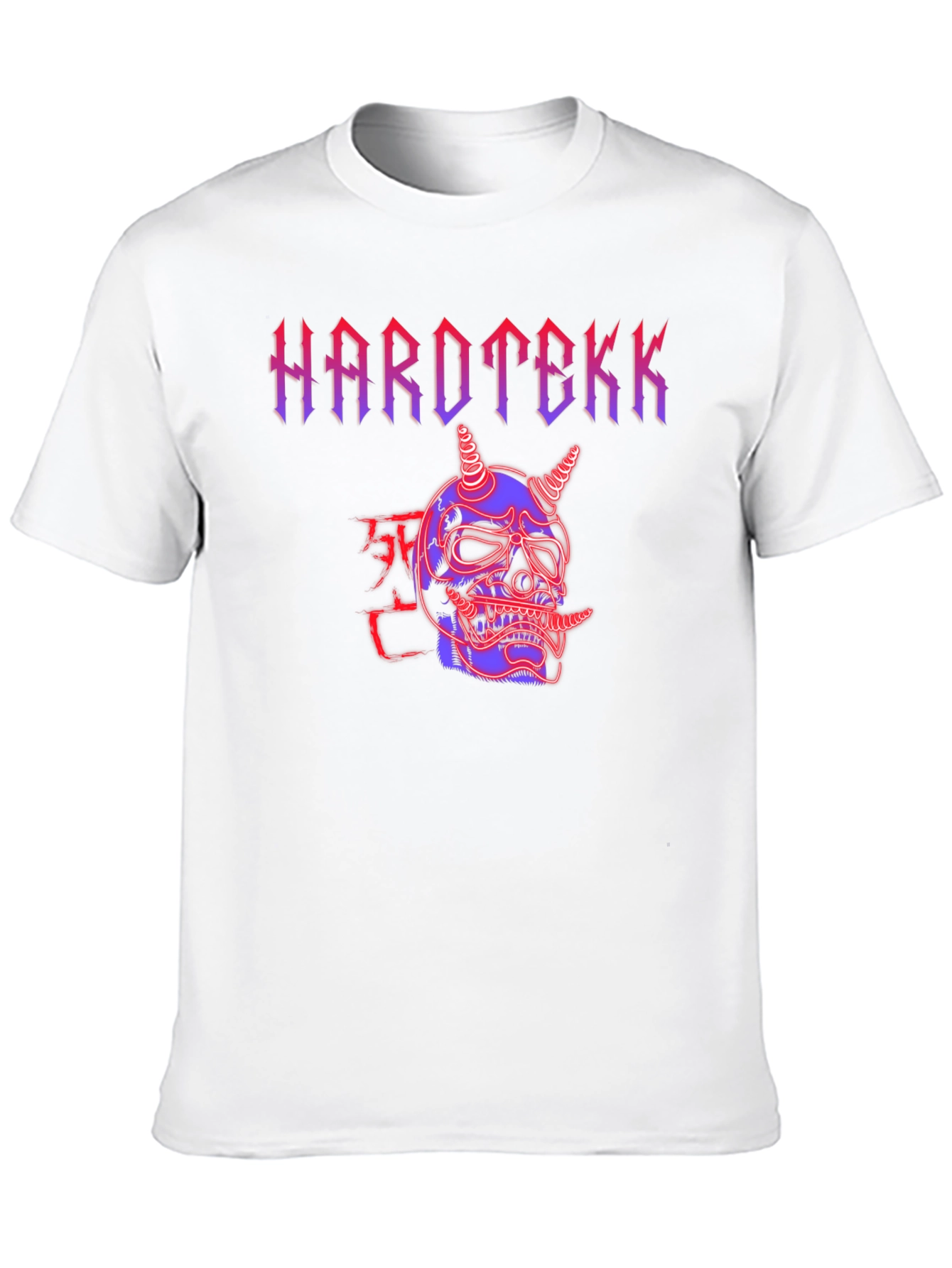 Hardtekk Oni Mask Graphic Tee - Edgy Streetwear