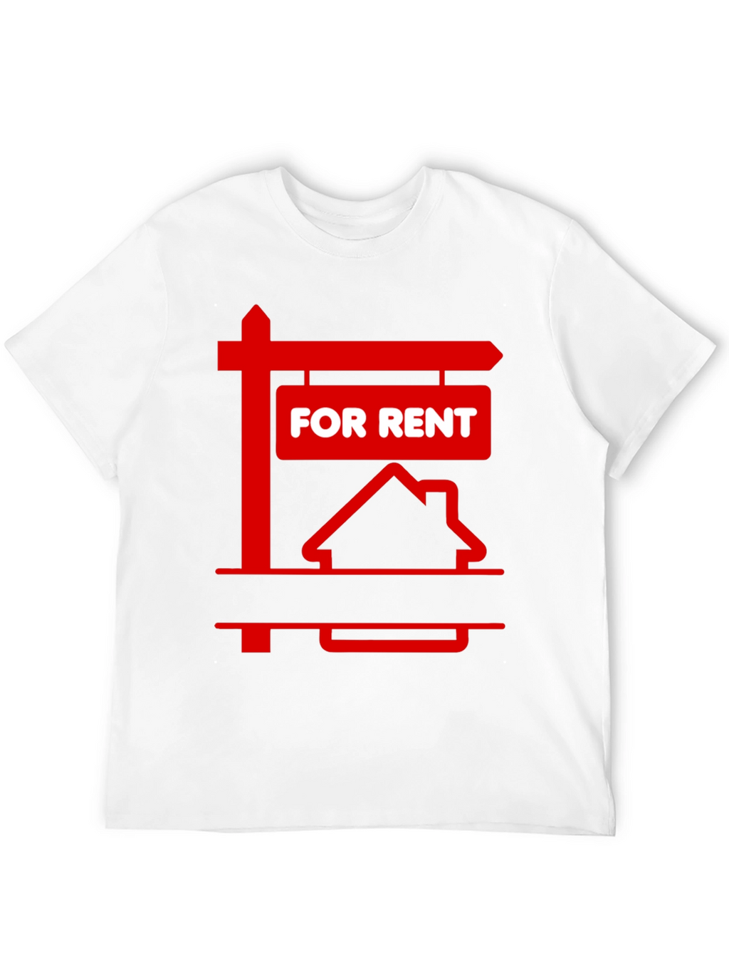 For Rent Sign Graphic Tee - Black