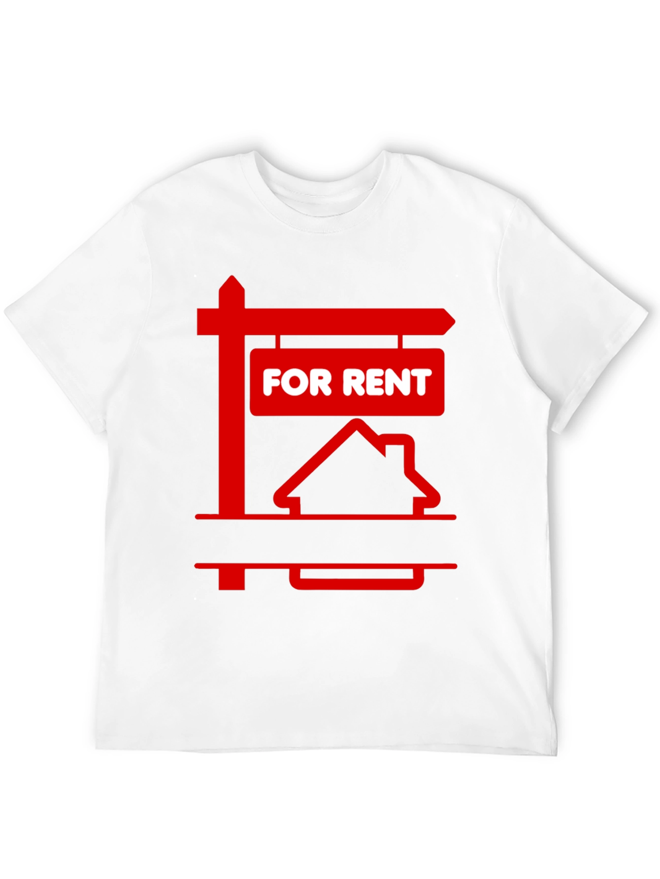 For Rent Sign Graphic Tee - Black