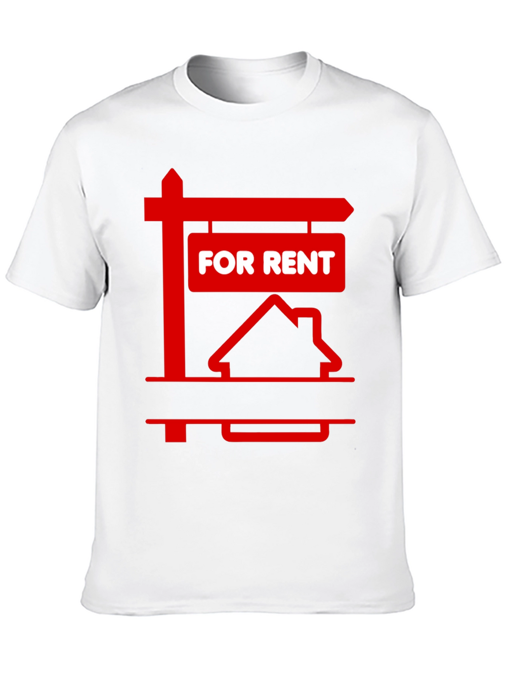 For Rent Sign Graphic Tee - Black