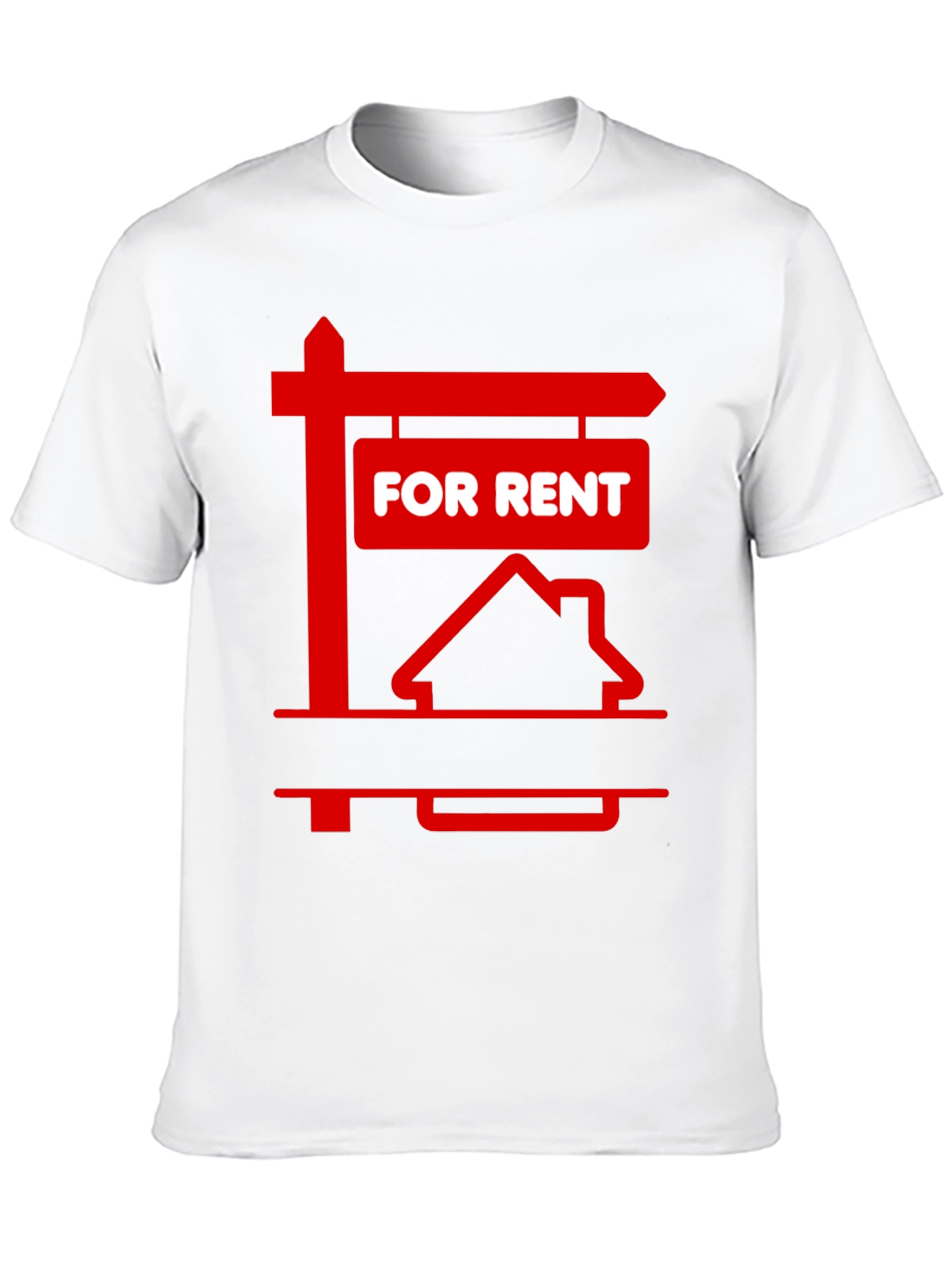For Rent Sign Graphic Tee - Black