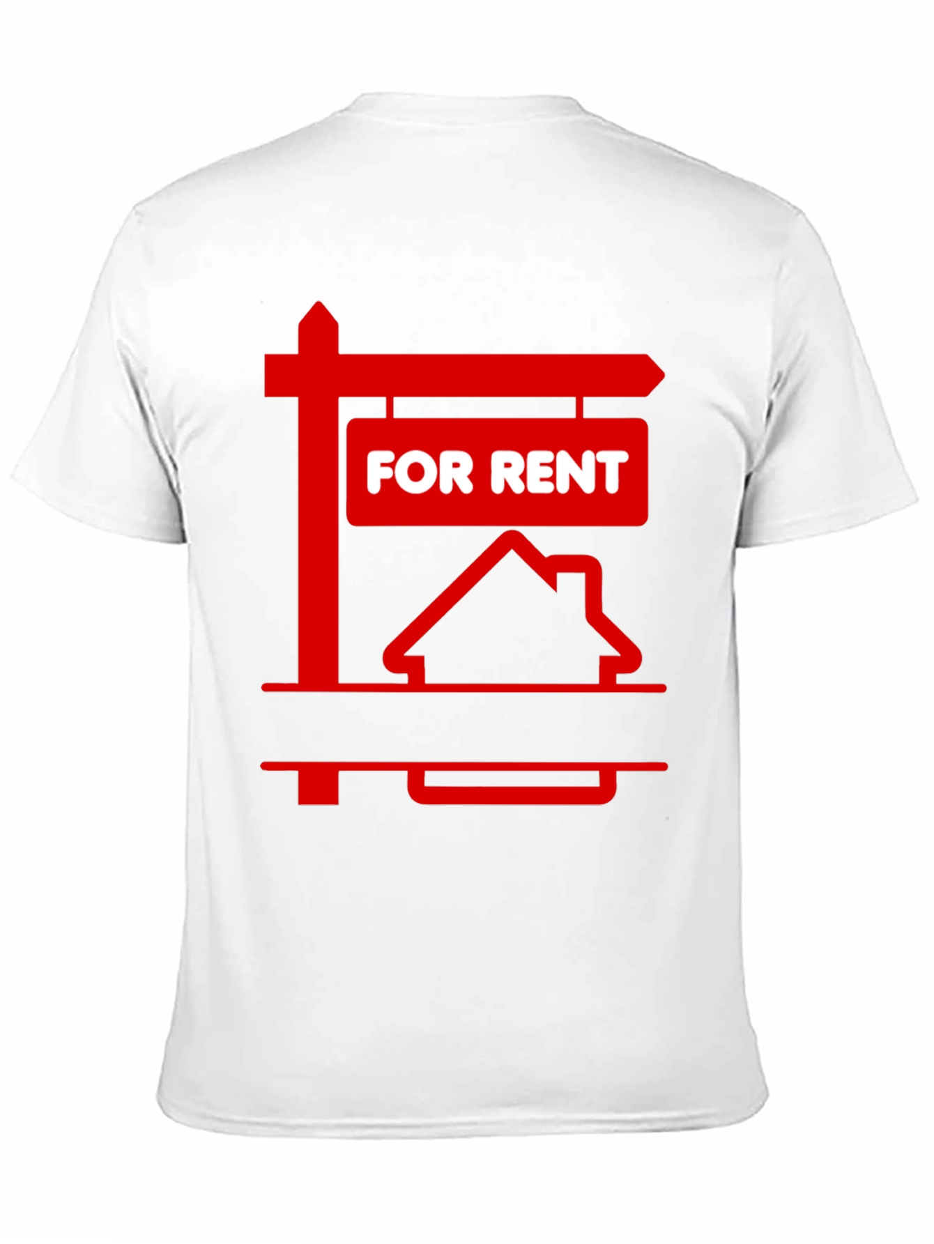 For Rent Sign Graphic Tee - Black
