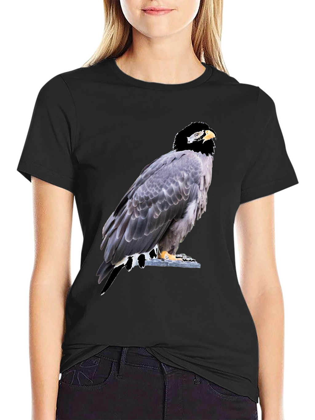 Eagle Graphic Tee - Mens Black Cotton T-Shirt