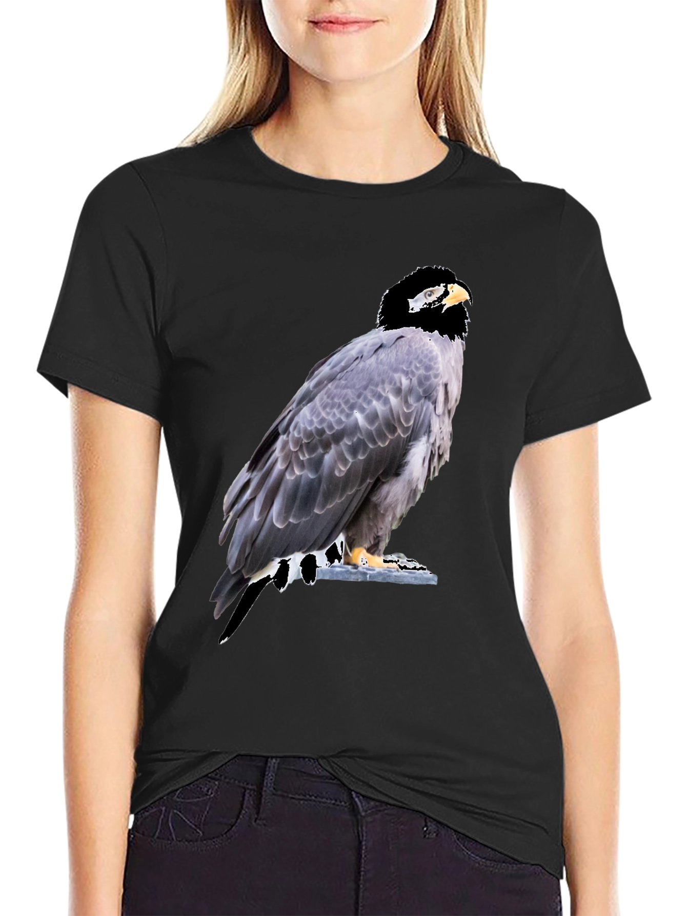 Eagle Graphic Tee - Mens Black Cotton T-Shirt