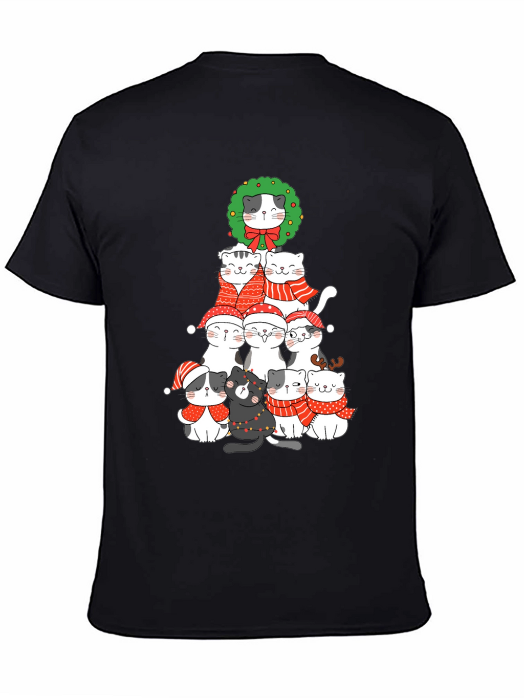Festive Cat Christmas Tree T-Shirt
