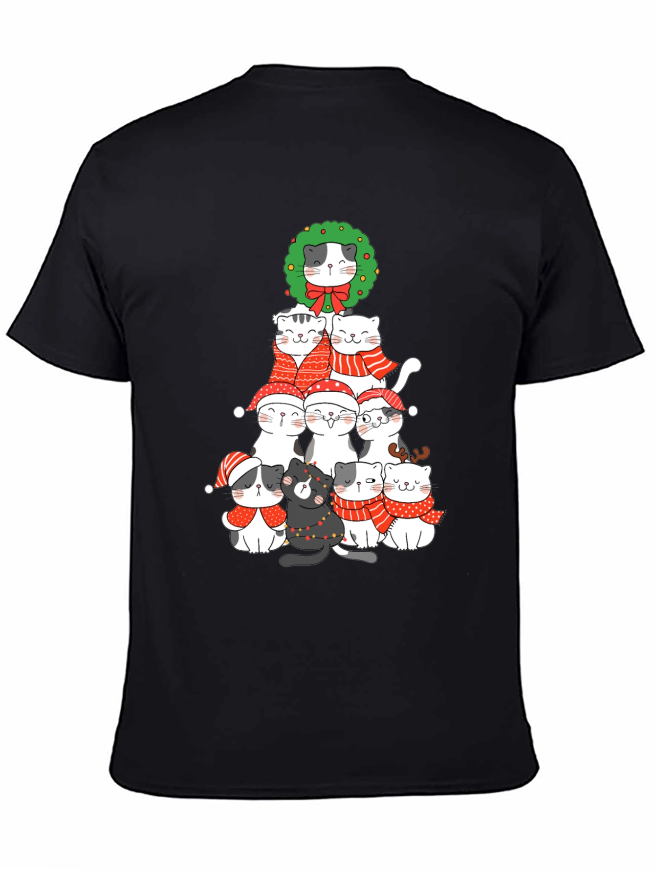 Festive Cat Christmas Tree T-Shirt