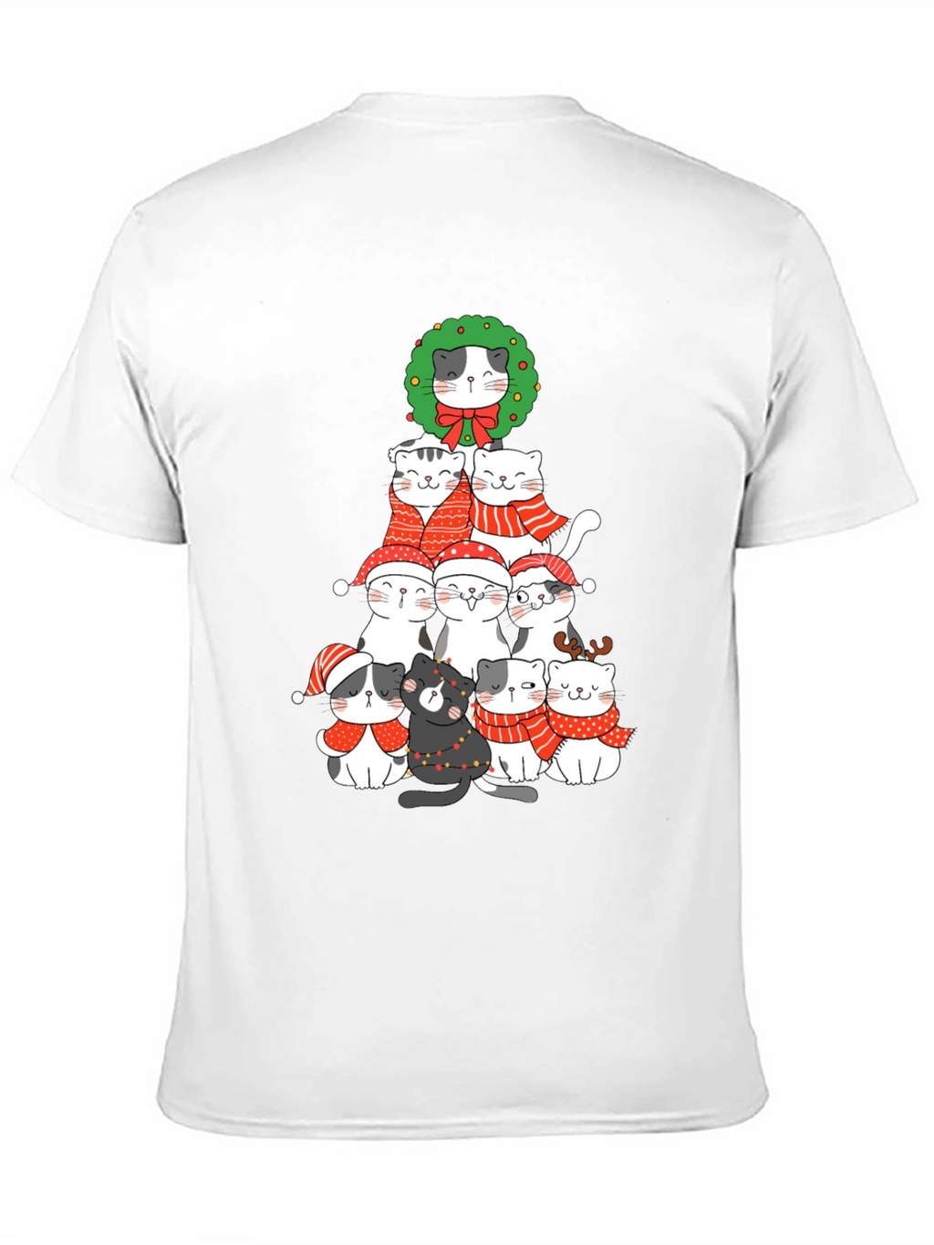 Festive Cat Christmas Tree T-Shirt