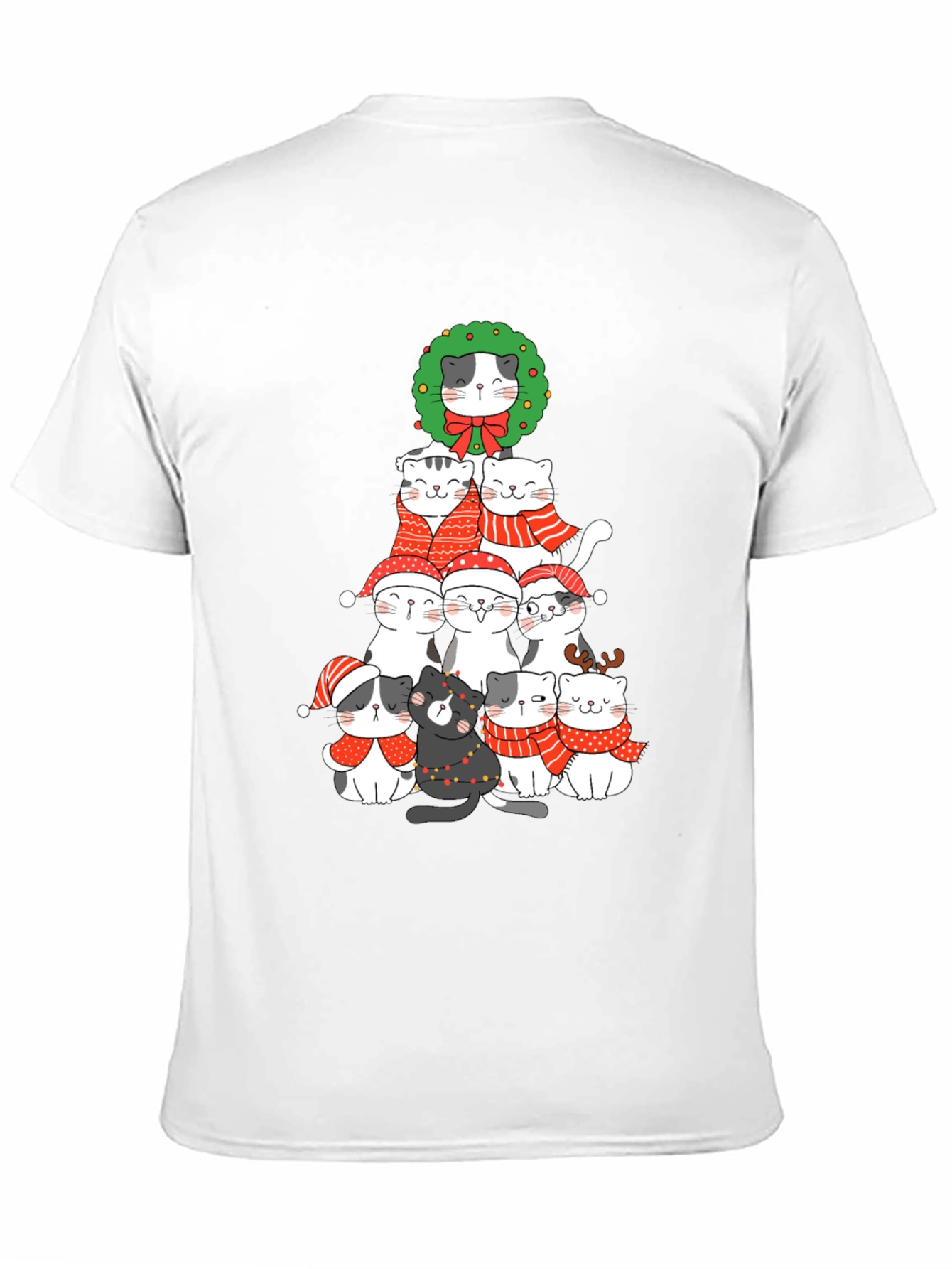 Festive Cat Christmas Tree T-Shirt