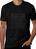 Modern Striped Graphic Tee - Black