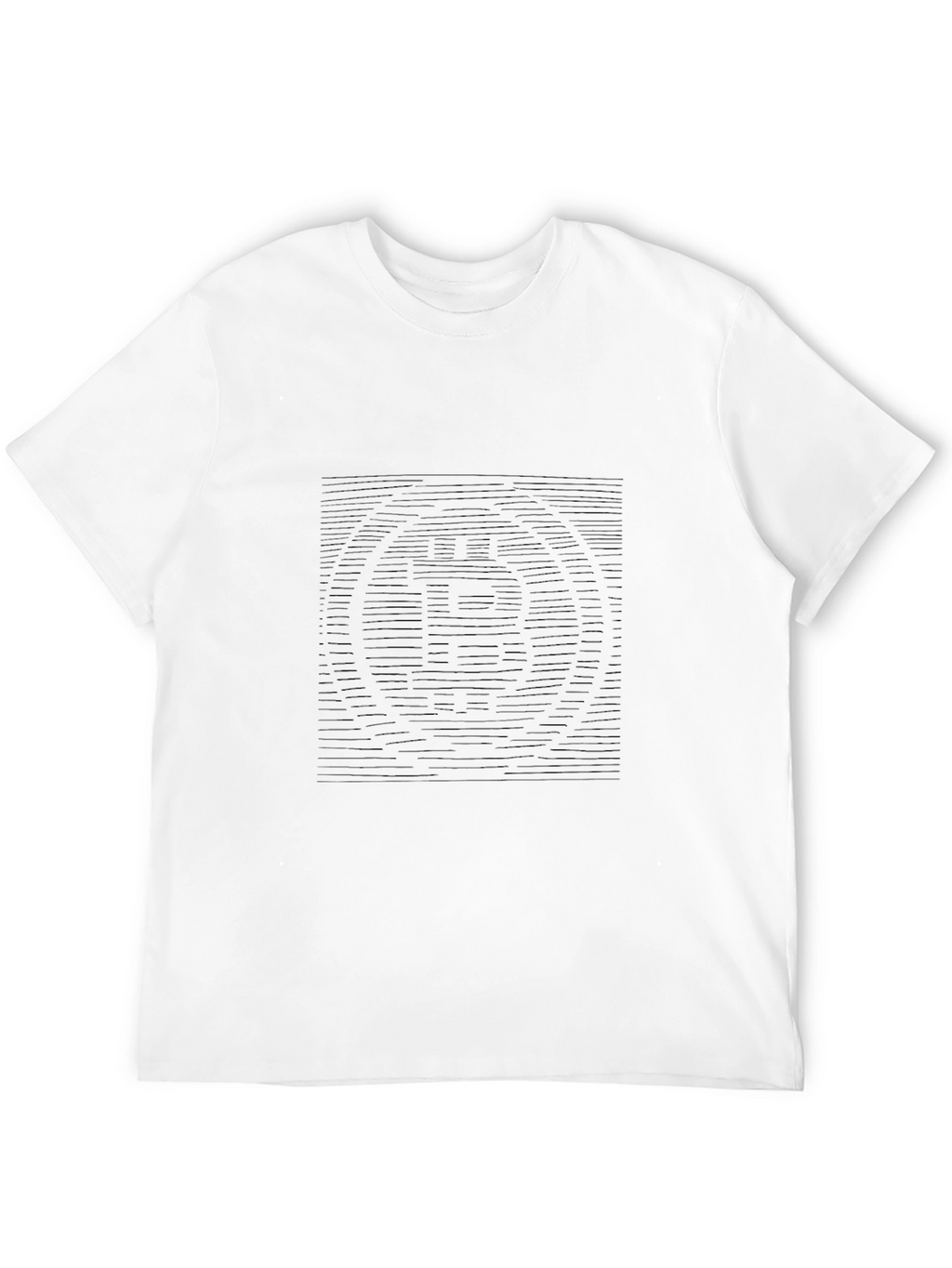 Modern Striped Graphic Tee - Black