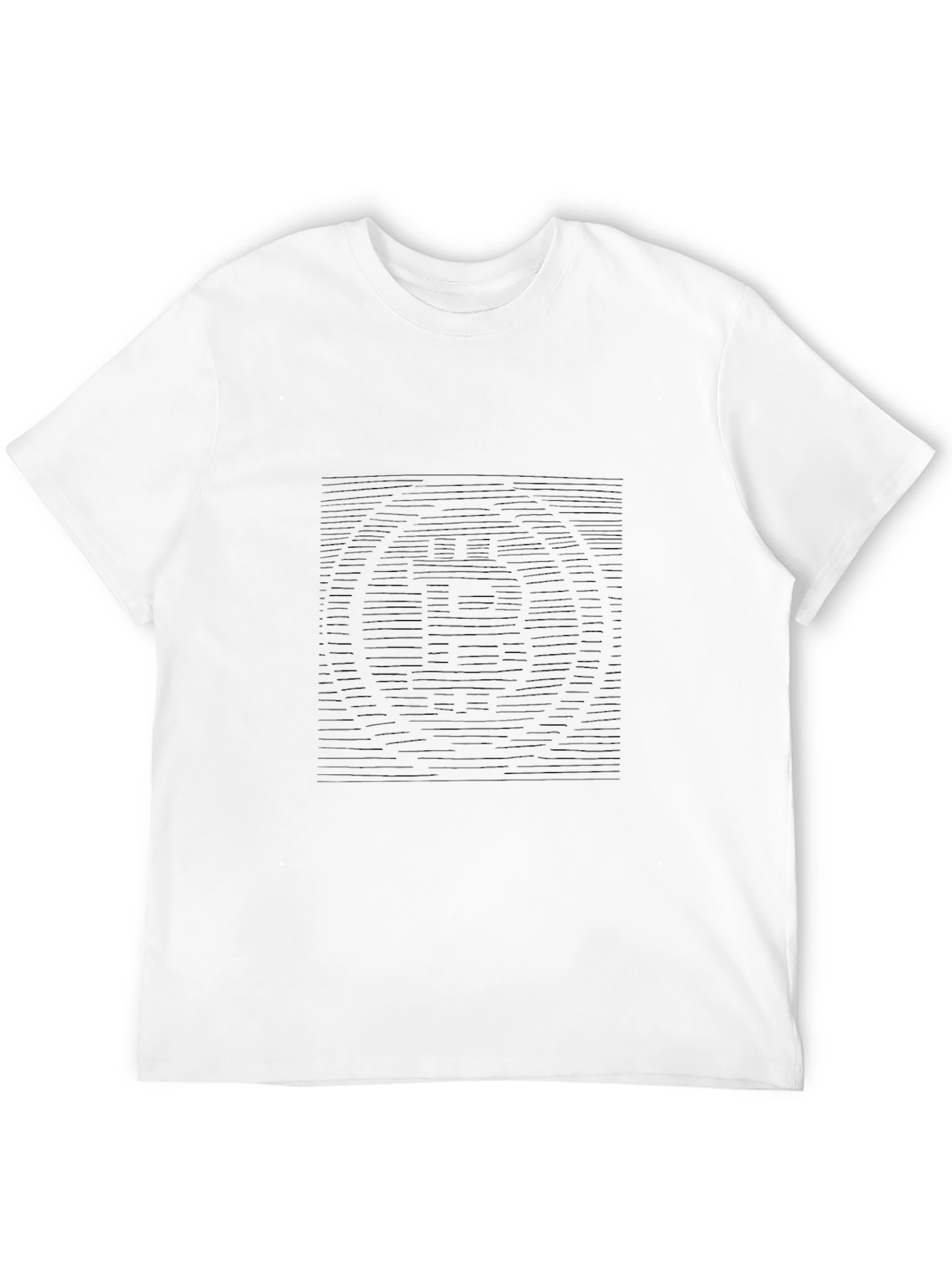 Modern Striped Graphic Tee - Black