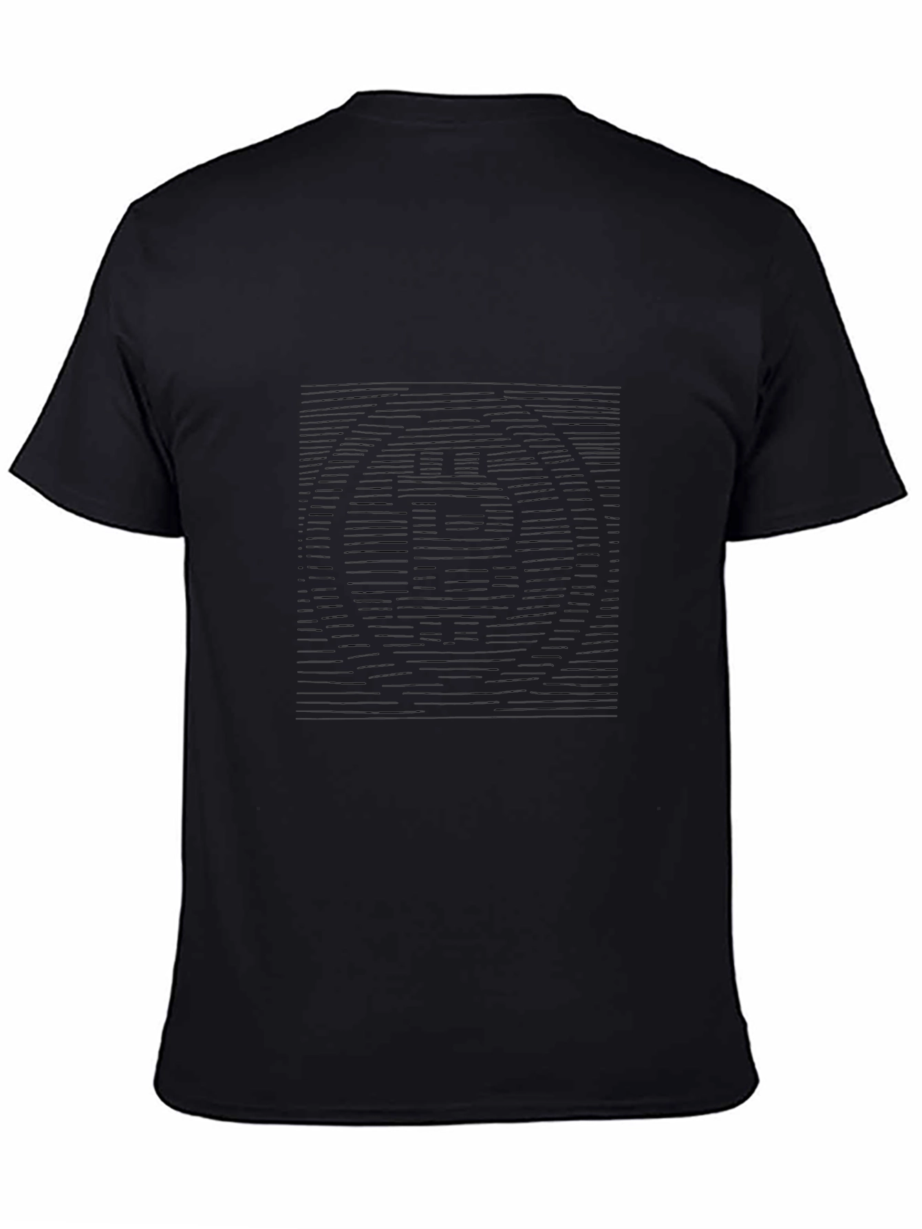 Modern Striped Graphic Tee - Black