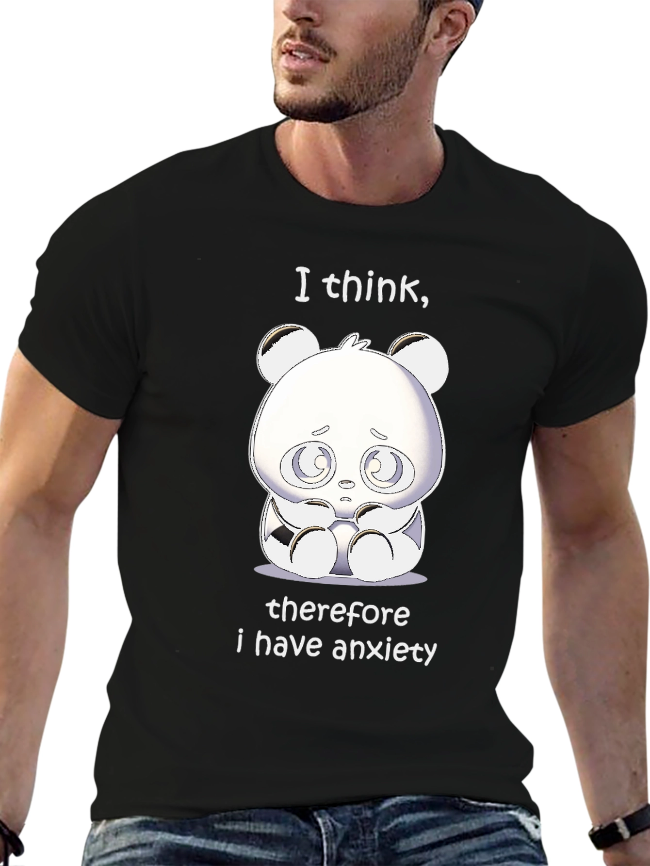 Anxiety Panda Graphic T-Shirt