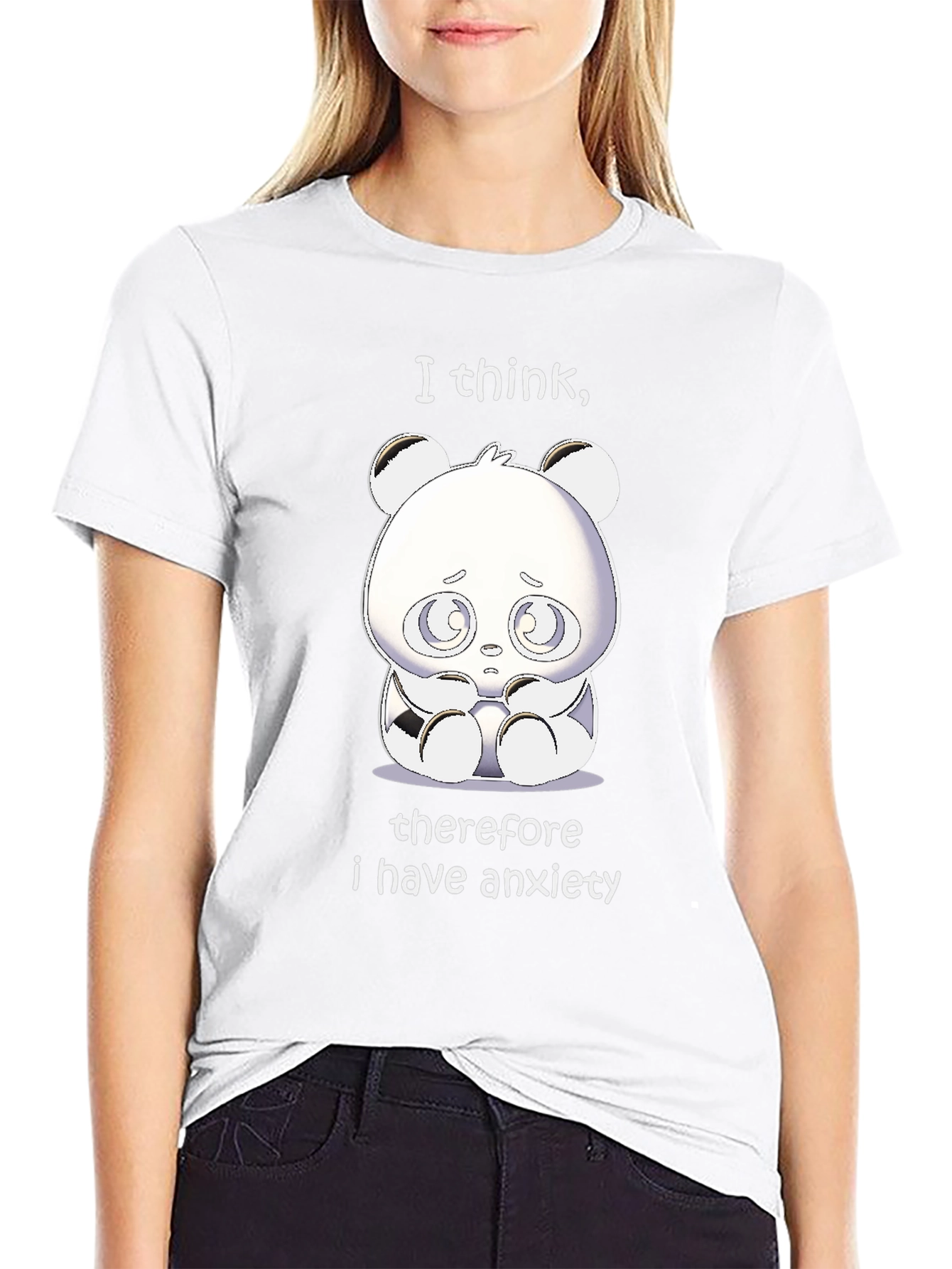 Anxiety Panda Graphic T-Shirt