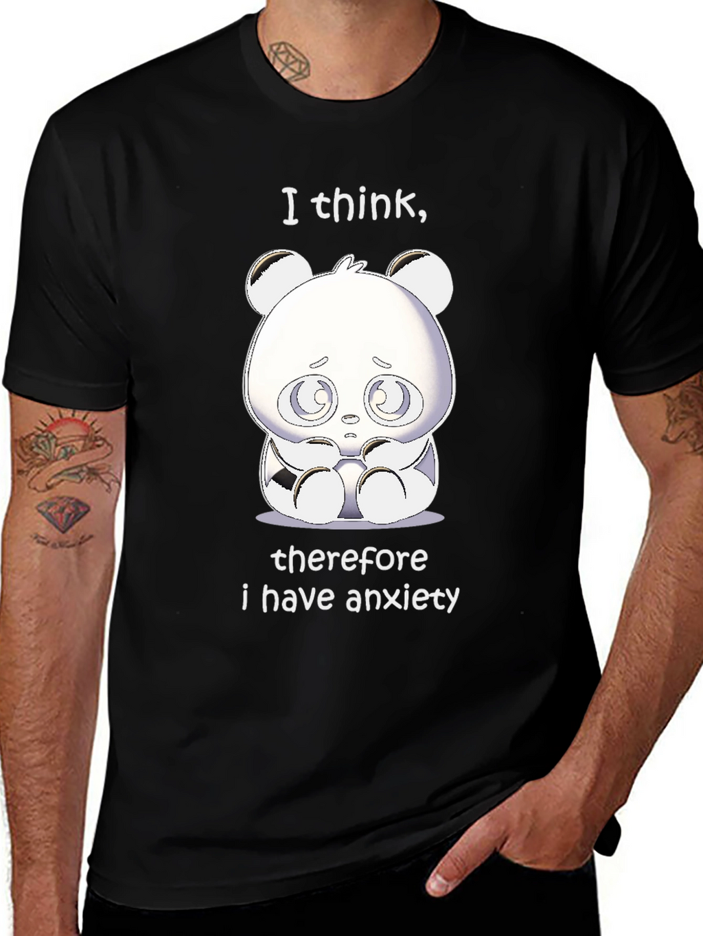 Anxiety Panda Graphic T-Shirt