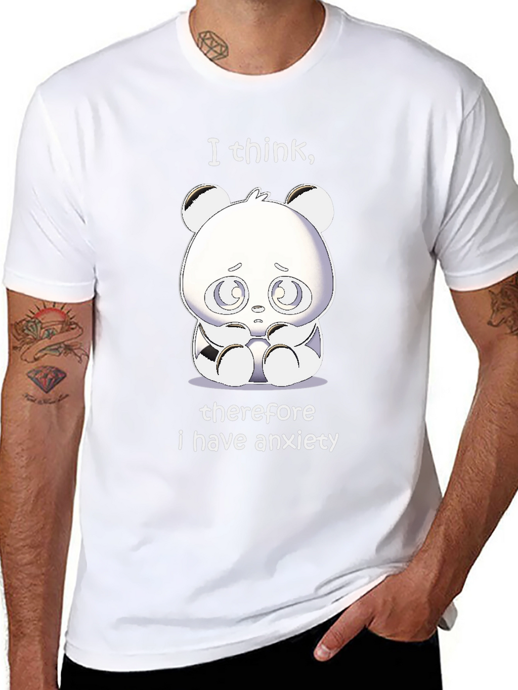 Anxiety Panda Graphic T-Shirt