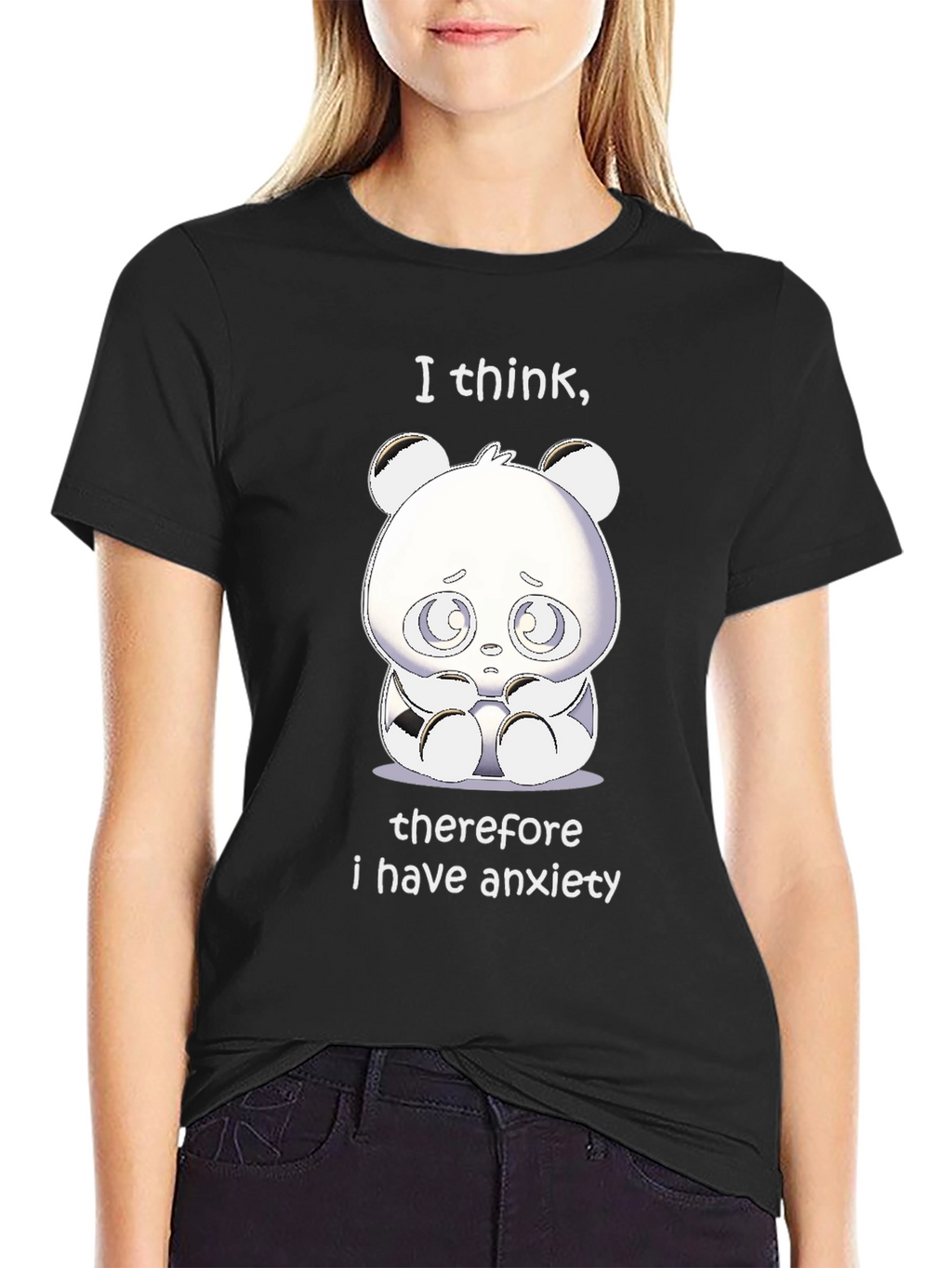 Anxiety Panda Graphic T-Shirt