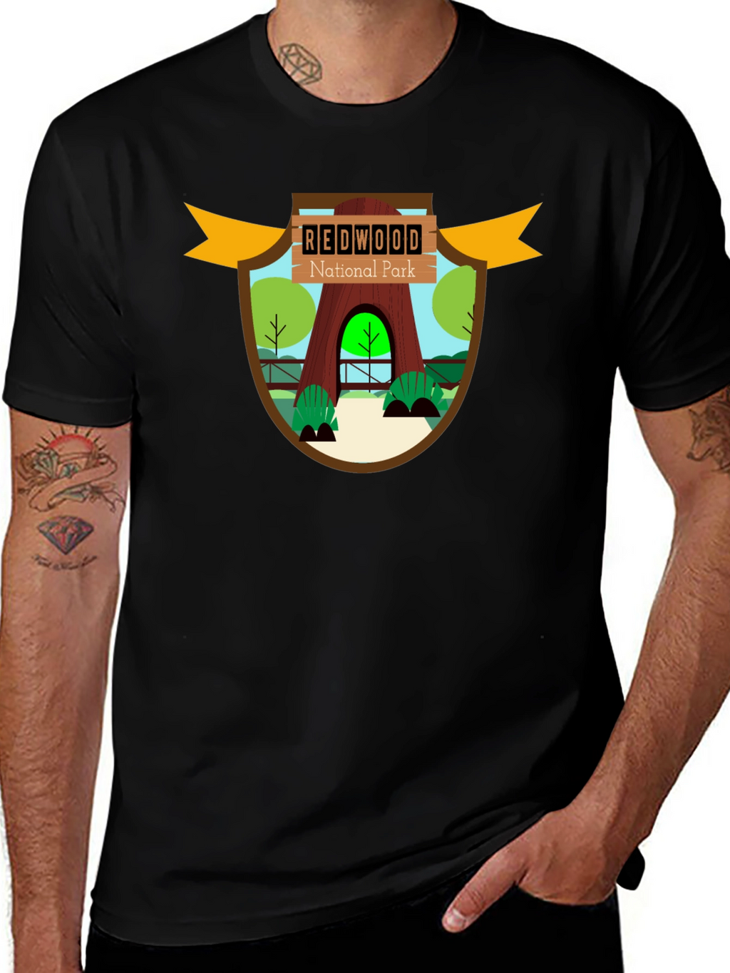 Redwood National Park Graphic Tee - Black