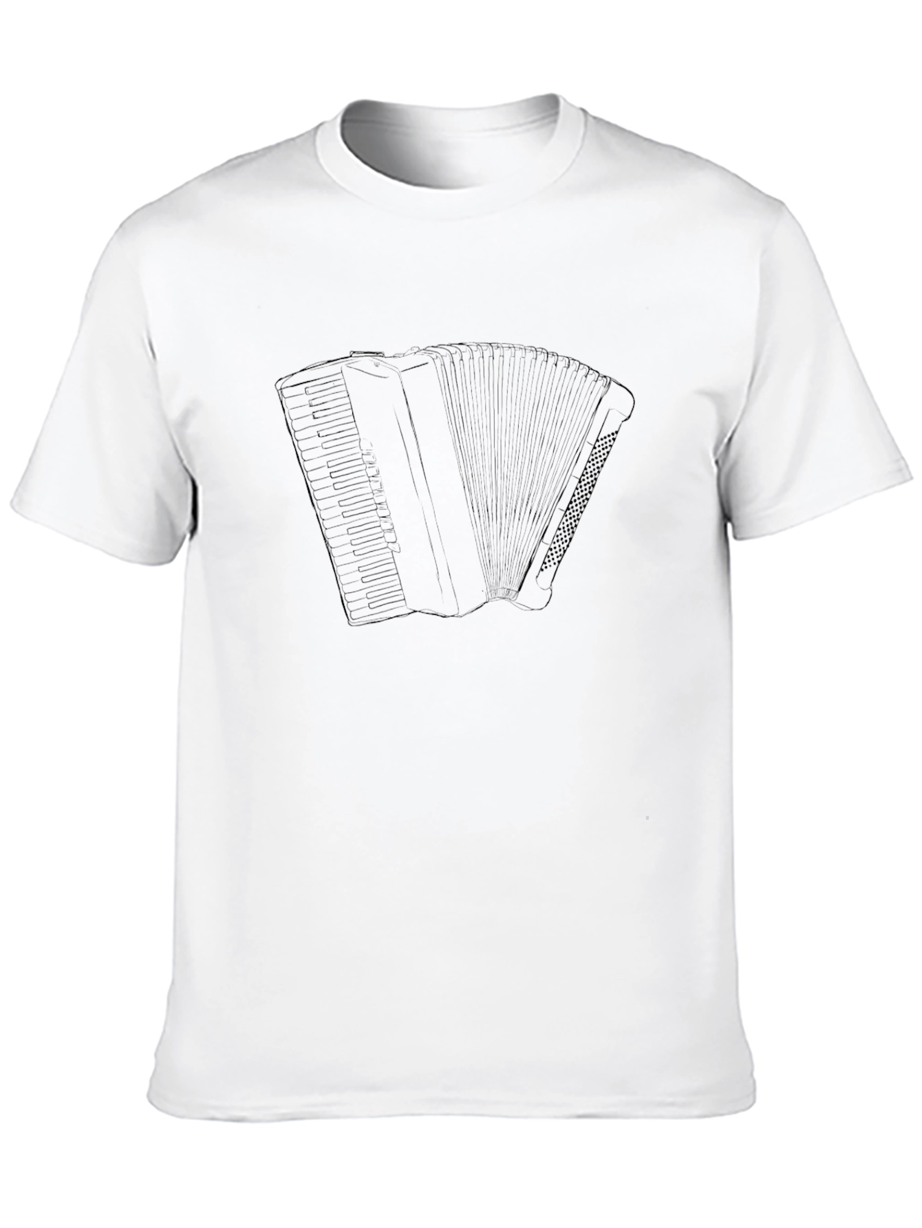 Accordion Graphic Print Black T-Shirt