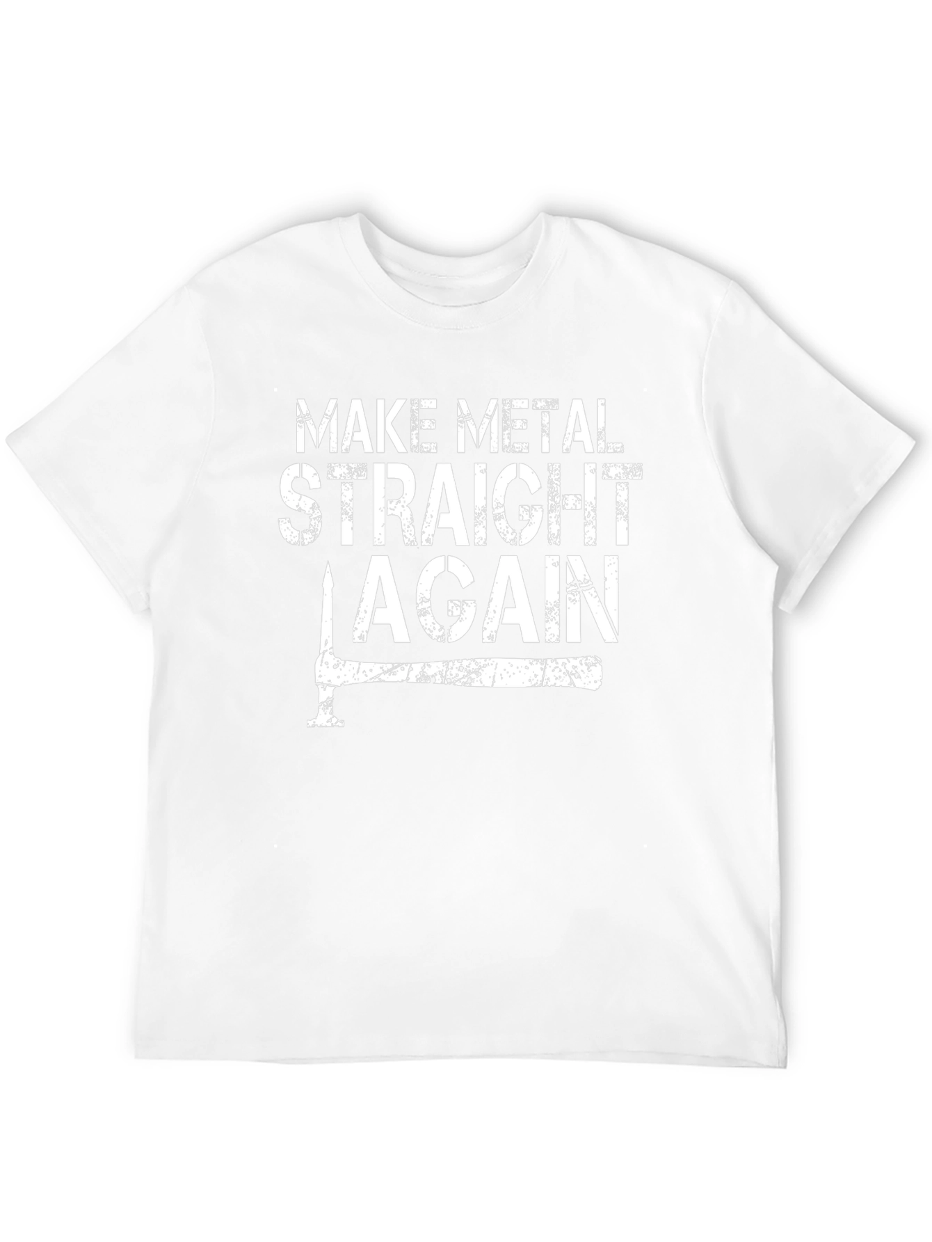 Make Metal Straight Again Funny Black T-Shirt