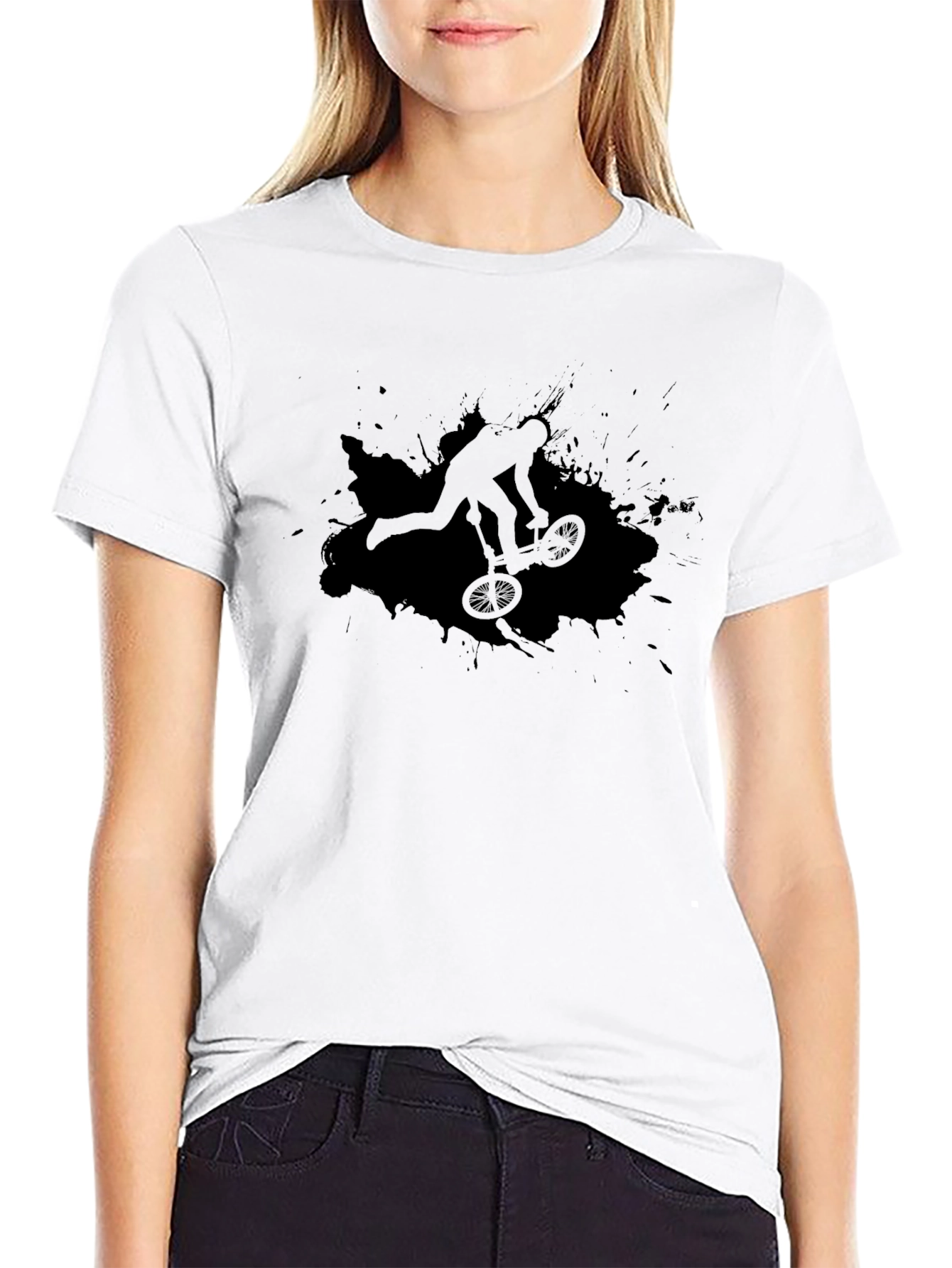 BMX Rider Graphic Tee - Cool Black T-Shirt