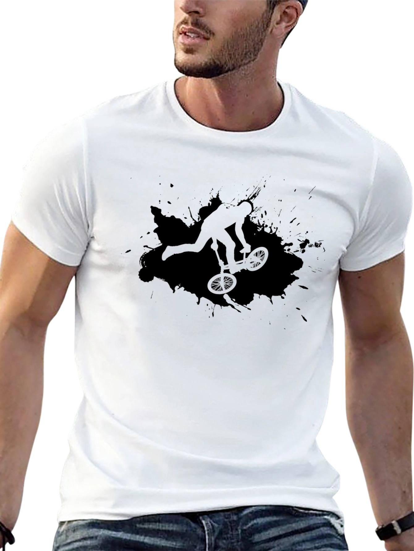 BMX Rider Graphic Tee - Cool Black T-Shirt