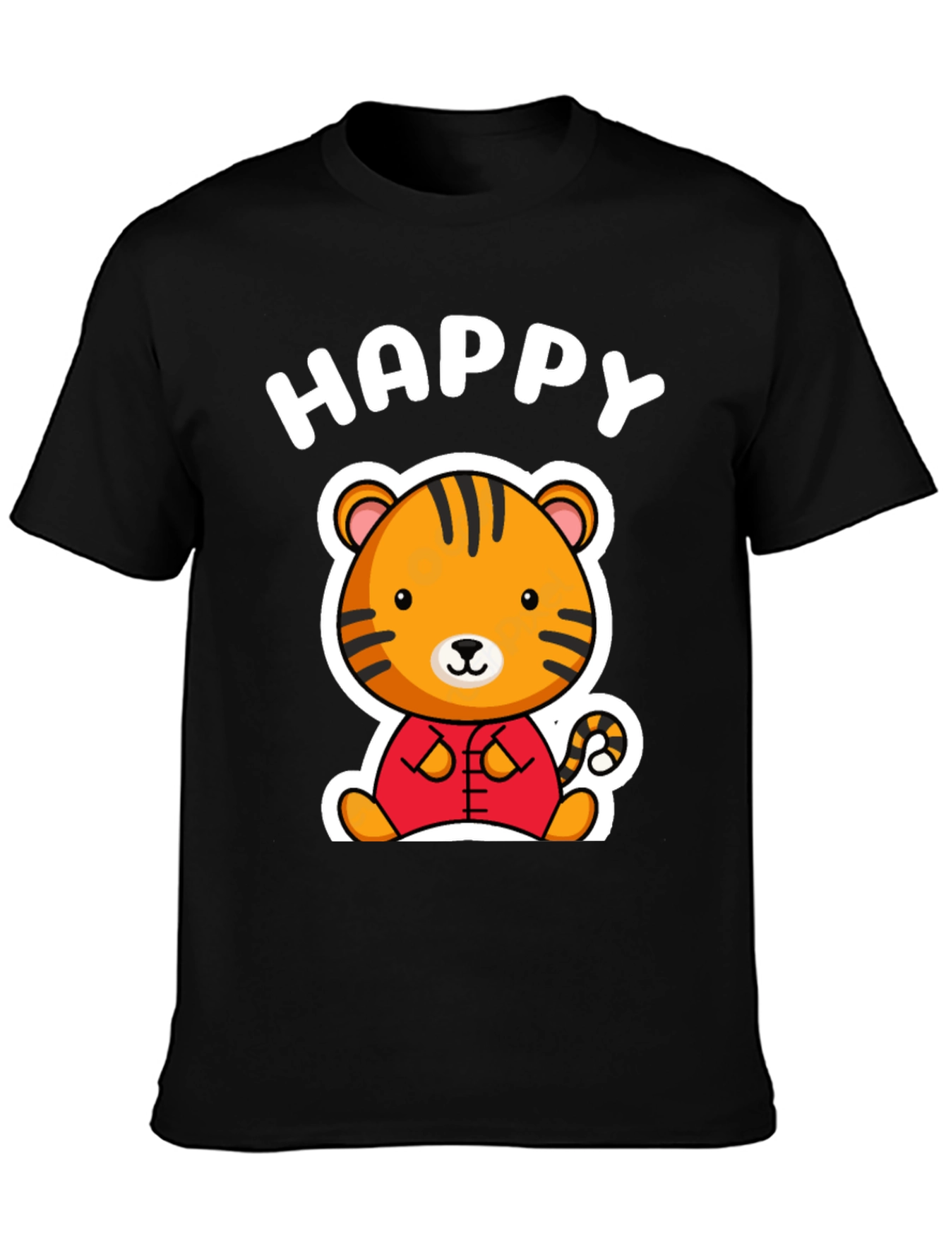 Happy Tiger Graphic T-Shirt