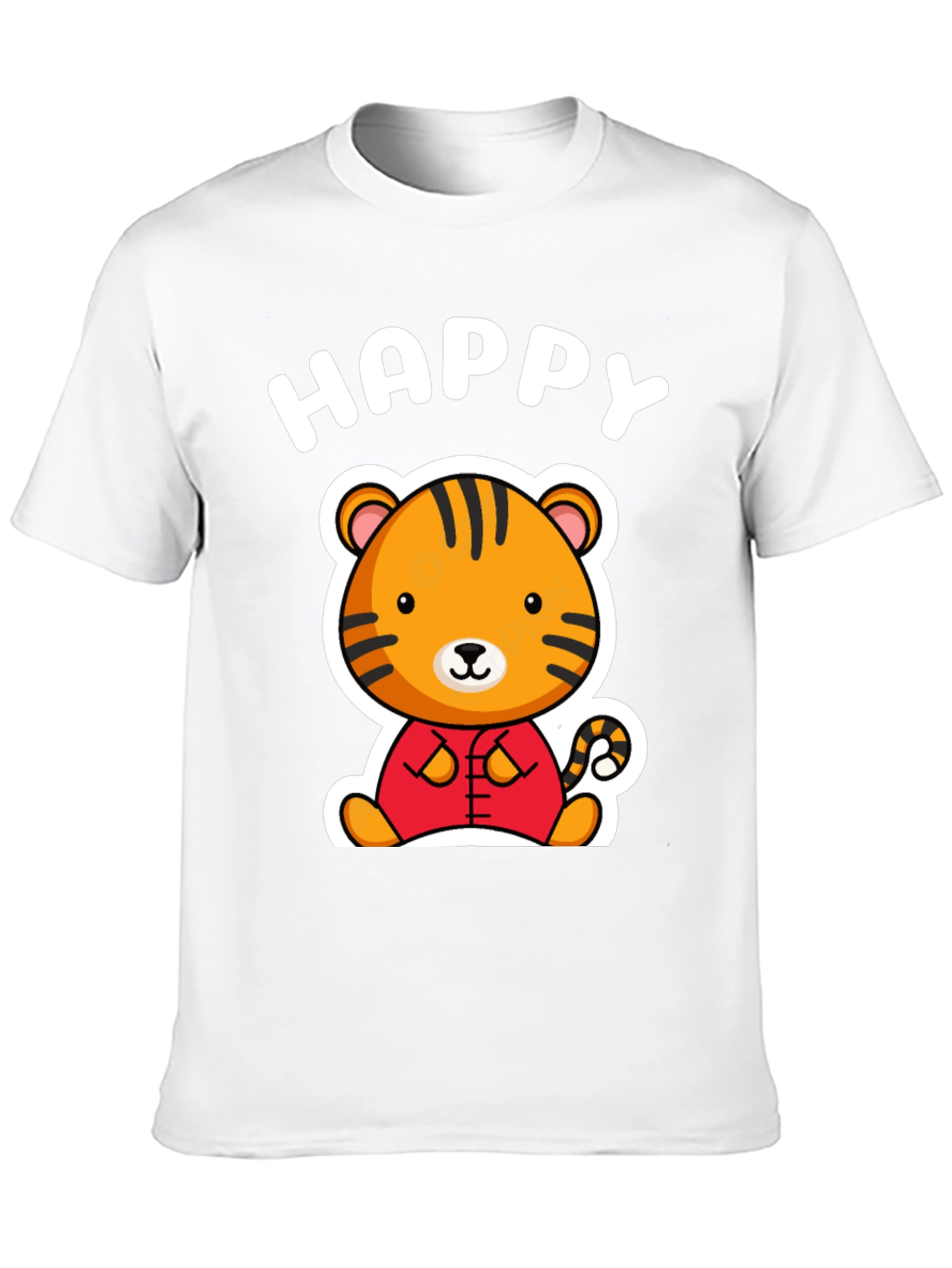 Happy Tiger Graphic T-Shirt