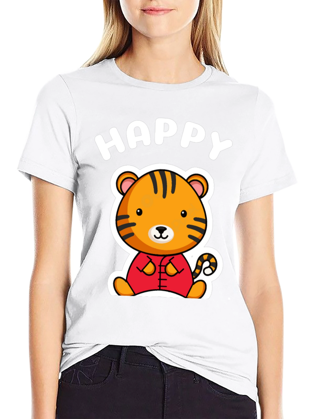 Happy Tiger Graphic T-Shirt