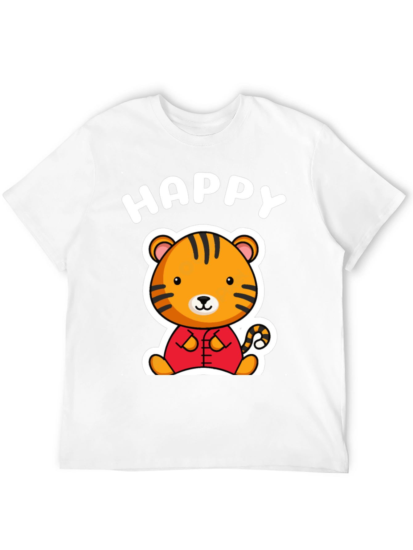 Happy Tiger Graphic T-Shirt