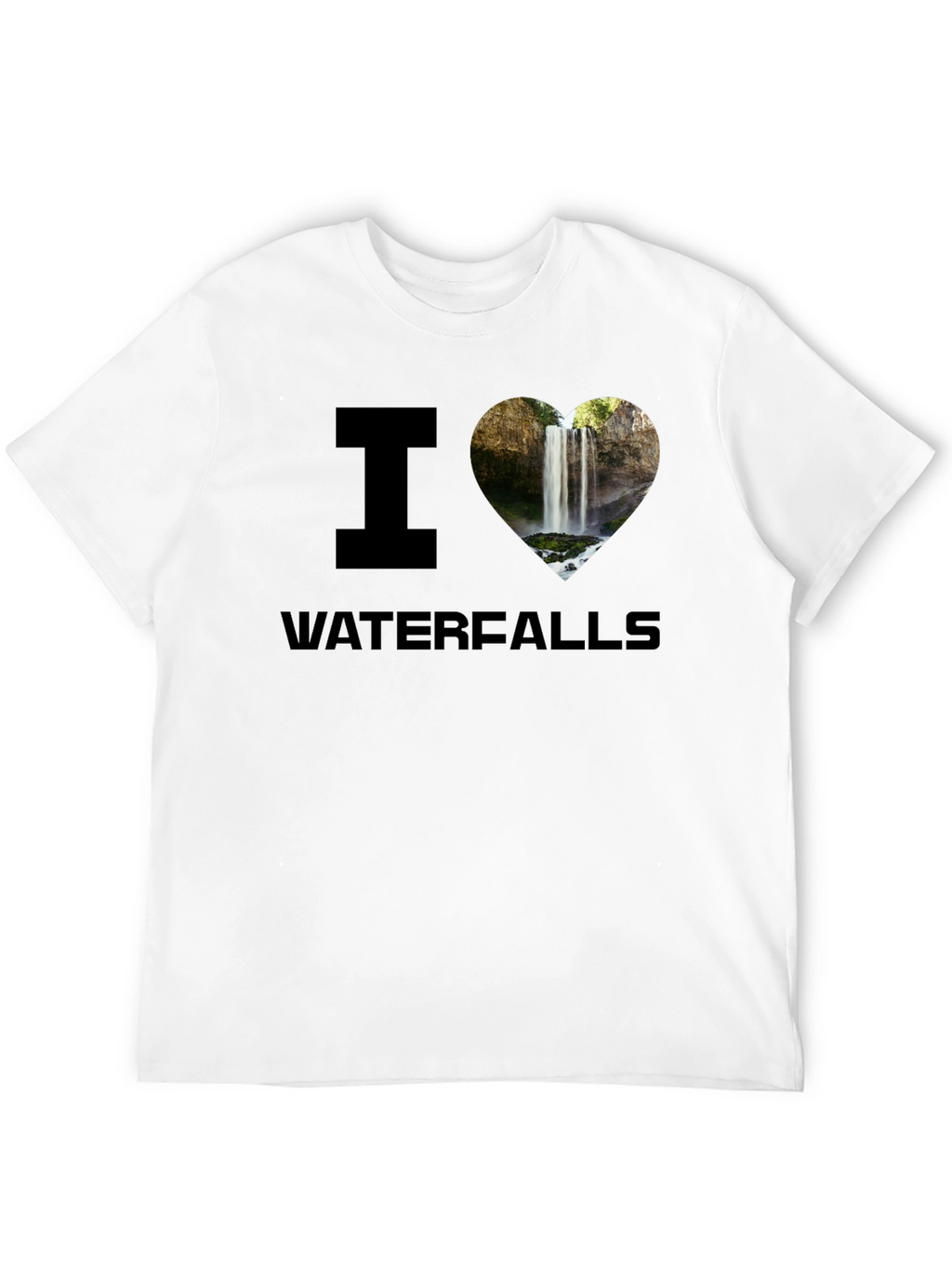 I Heart Waterfalls Graphic Tee - Black
