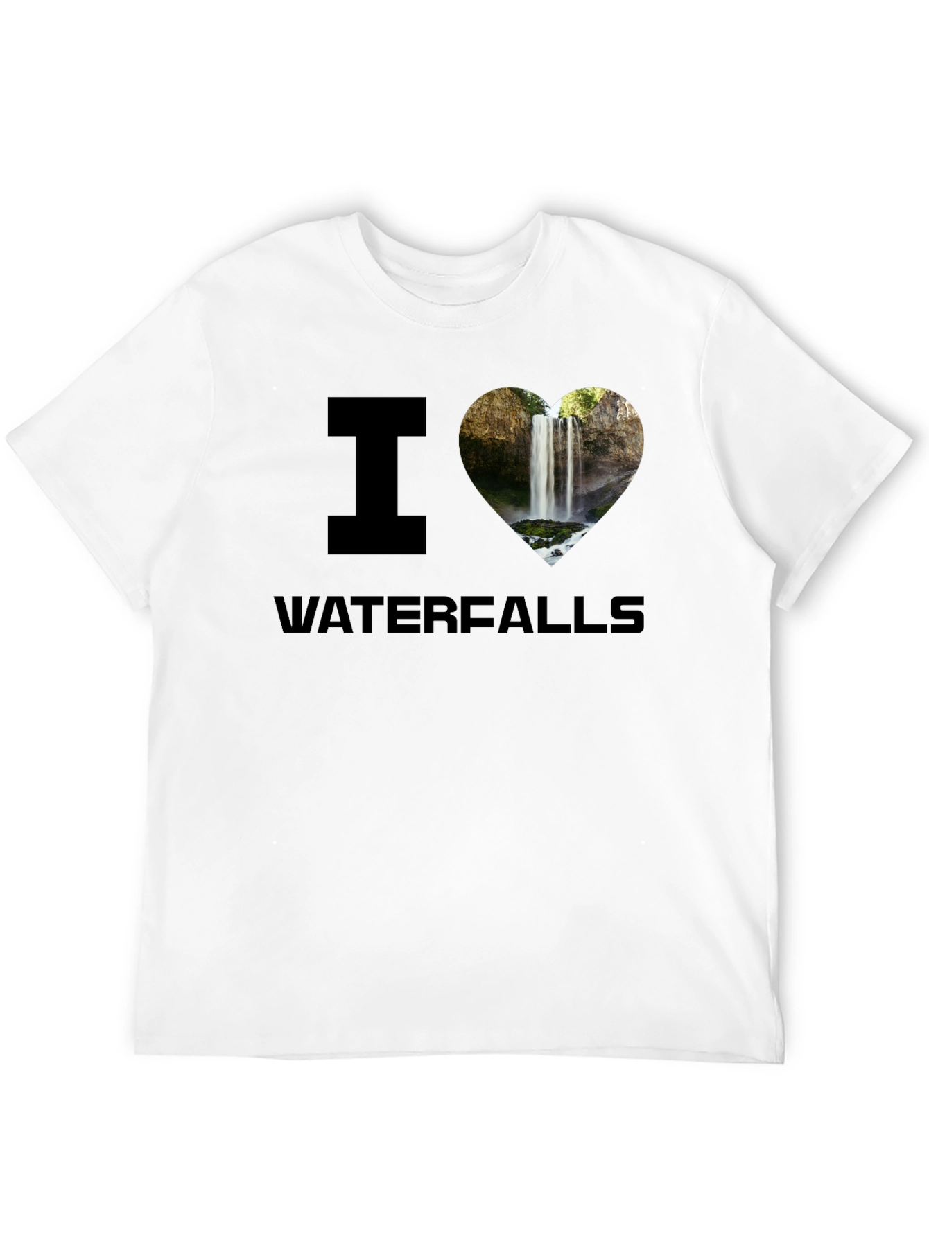 I Heart Waterfalls Graphic Tee - Black