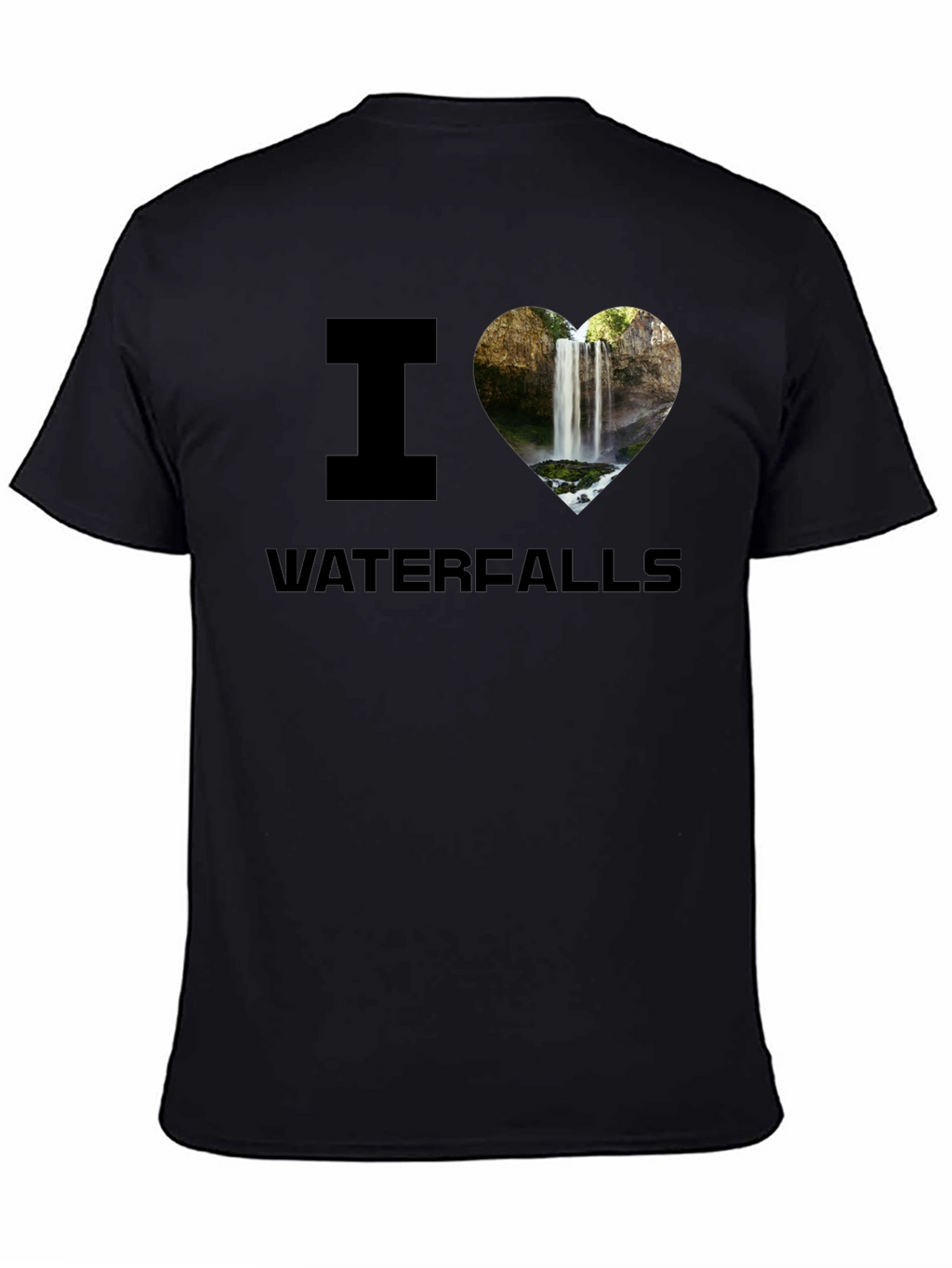 I Heart Waterfalls Graphic Tee - Black