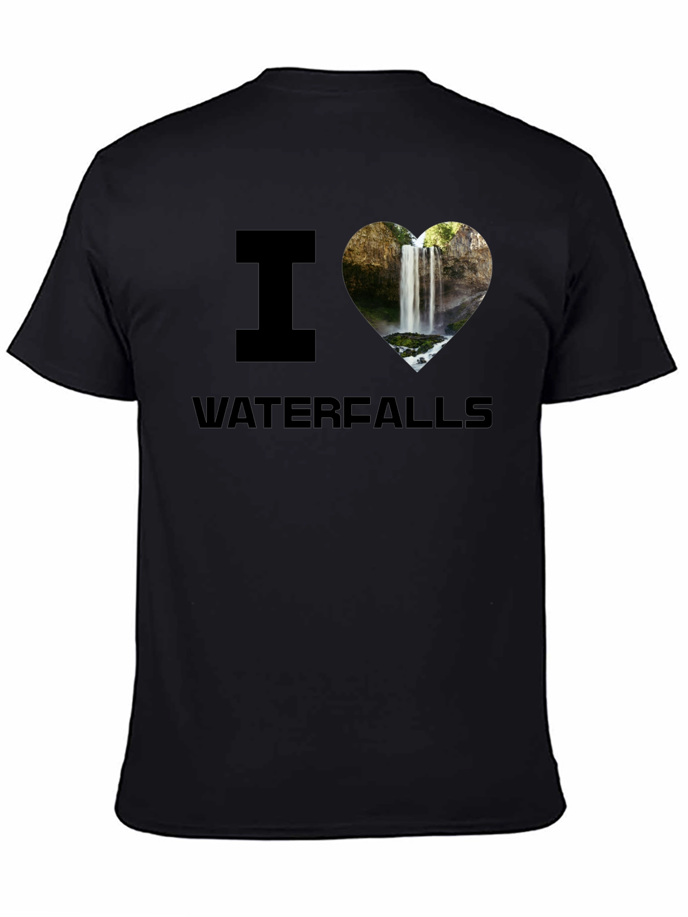 I Heart Waterfalls Graphic Tee - Black