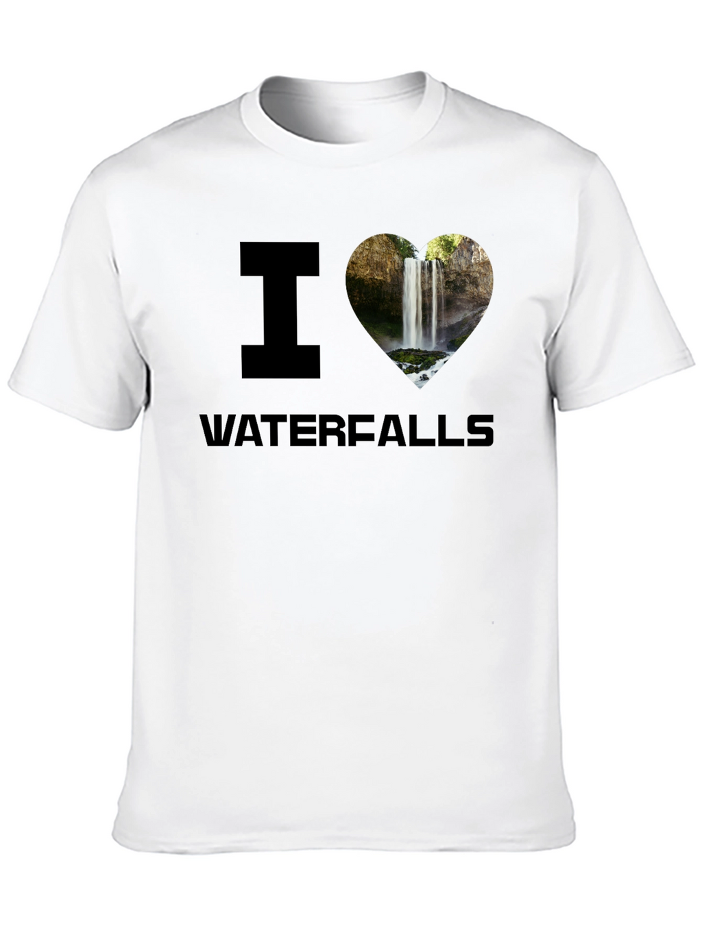 I Heart Waterfalls Graphic Tee - Black