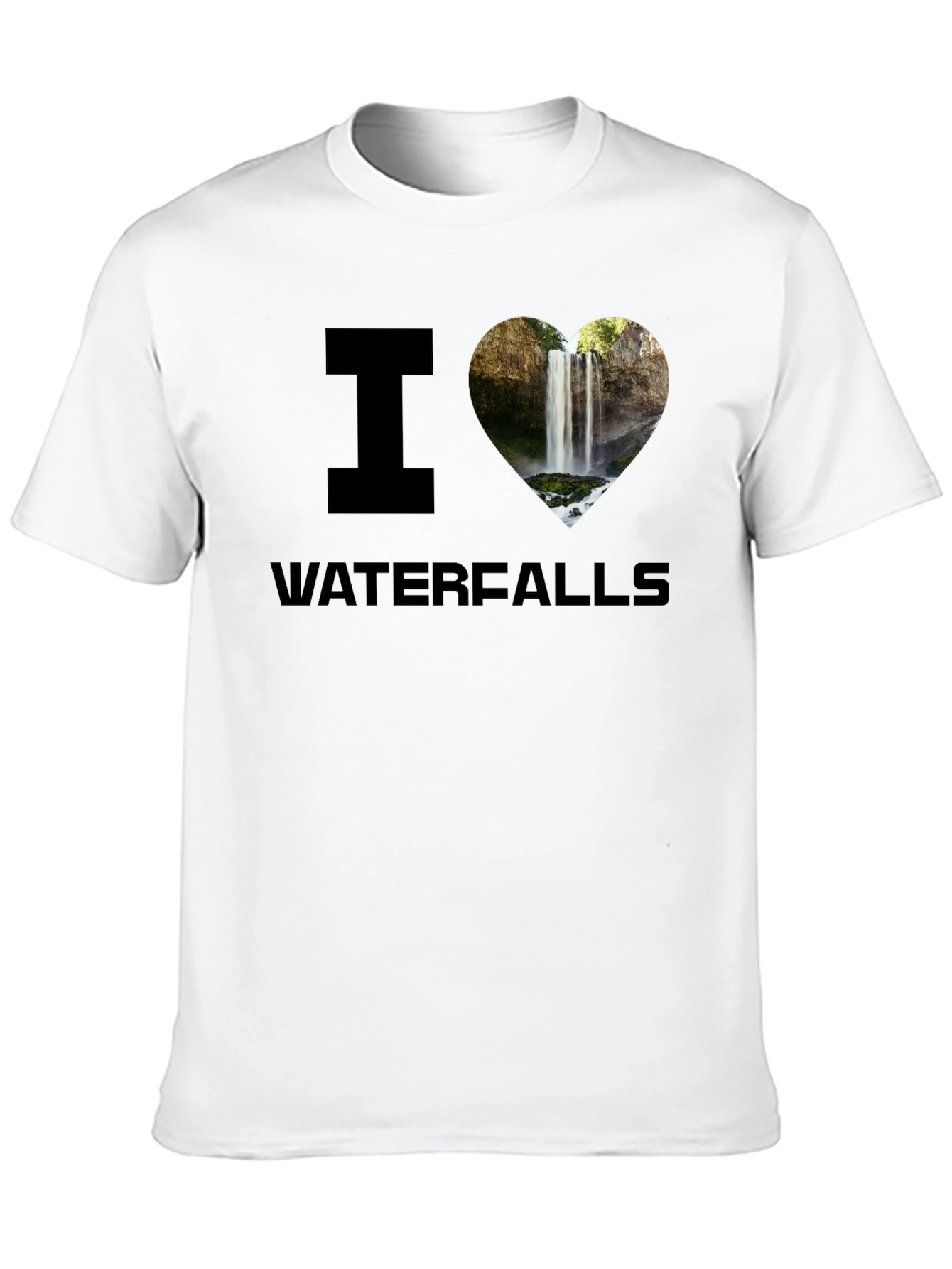 I Heart Waterfalls Graphic Tee - Black
